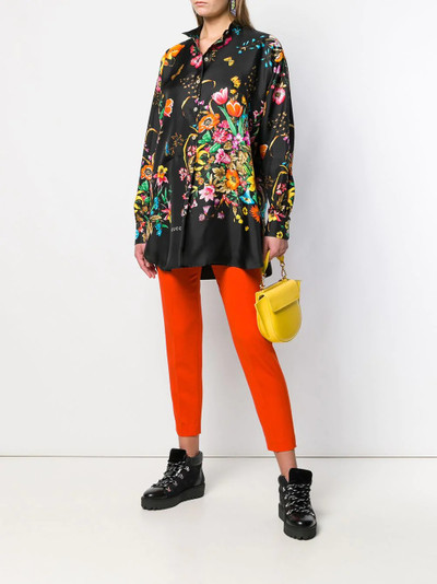 GUCCI Flora print oversized shirt outlook