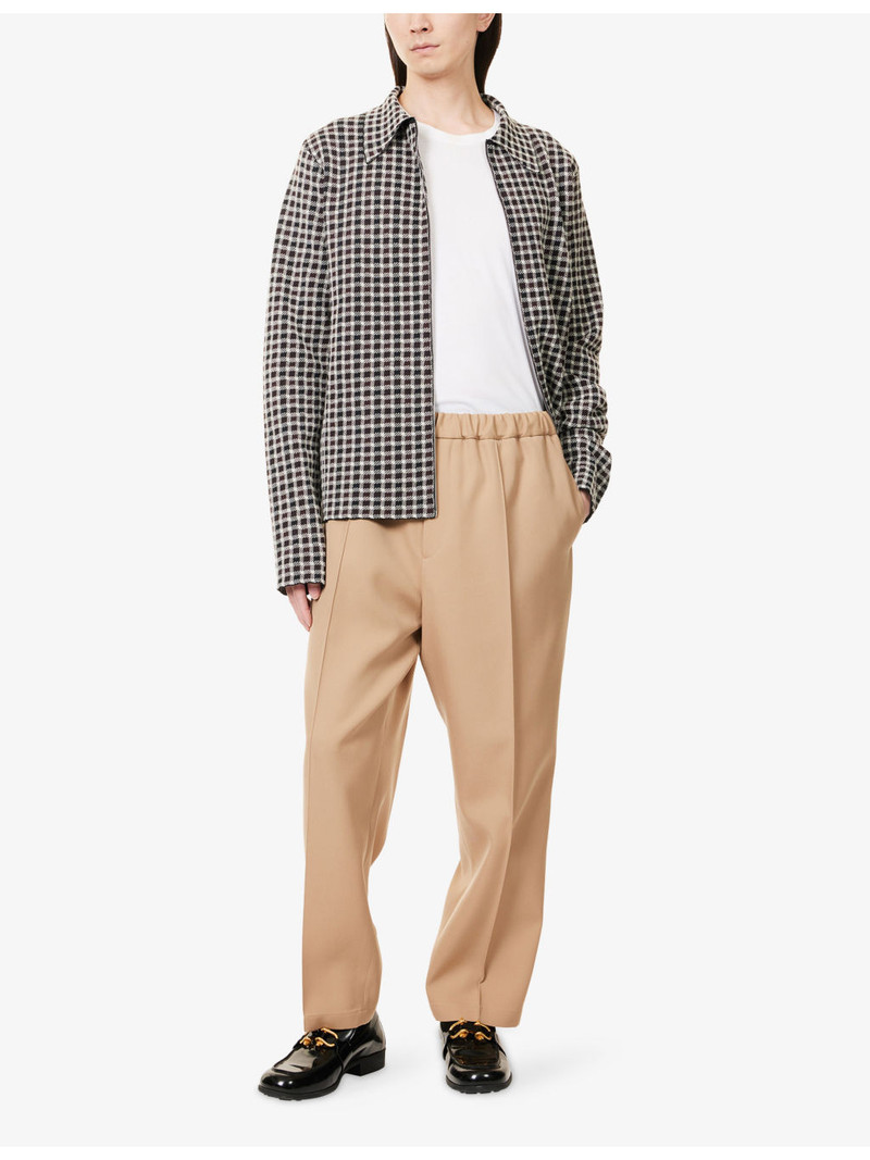 Jil Sander Drawstring Wide Tapered-Leg Wool Gabardine Trousers outlook