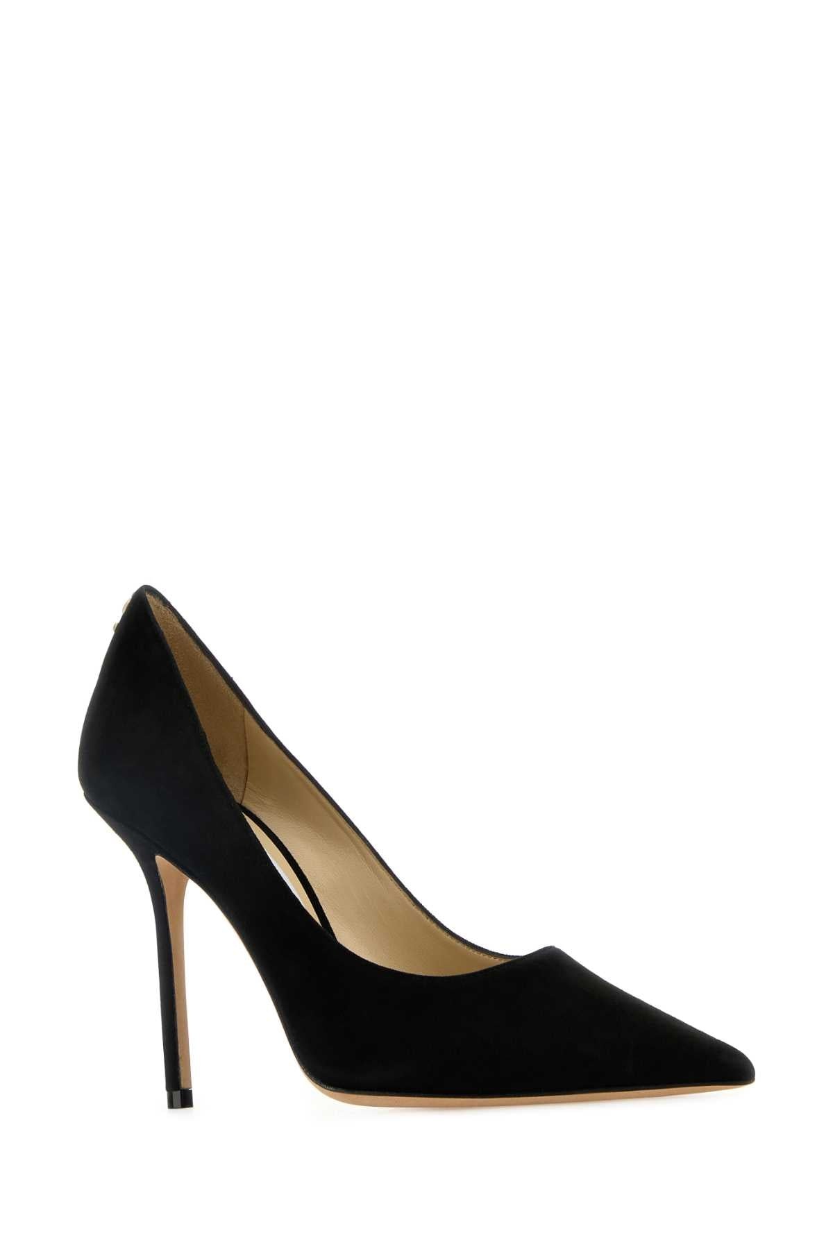 Jimmy Choo Women Black Suede Love 100 Pumps - 2