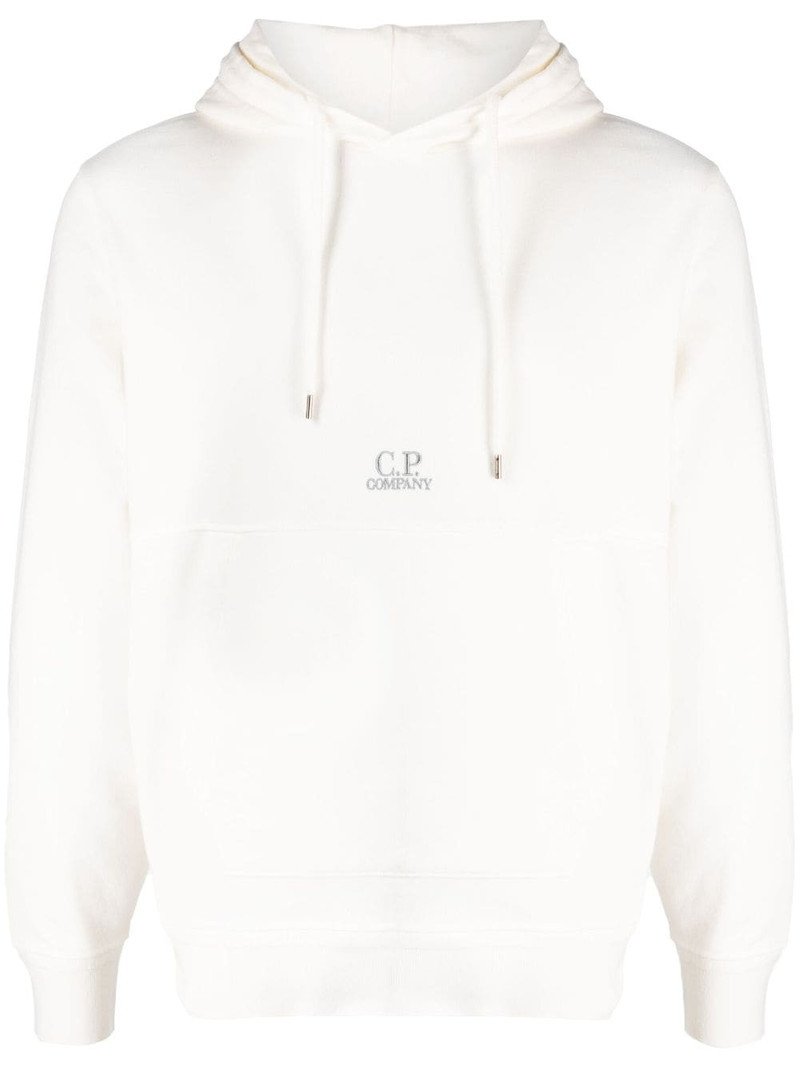 logo-embroidered cotton hoodie 1