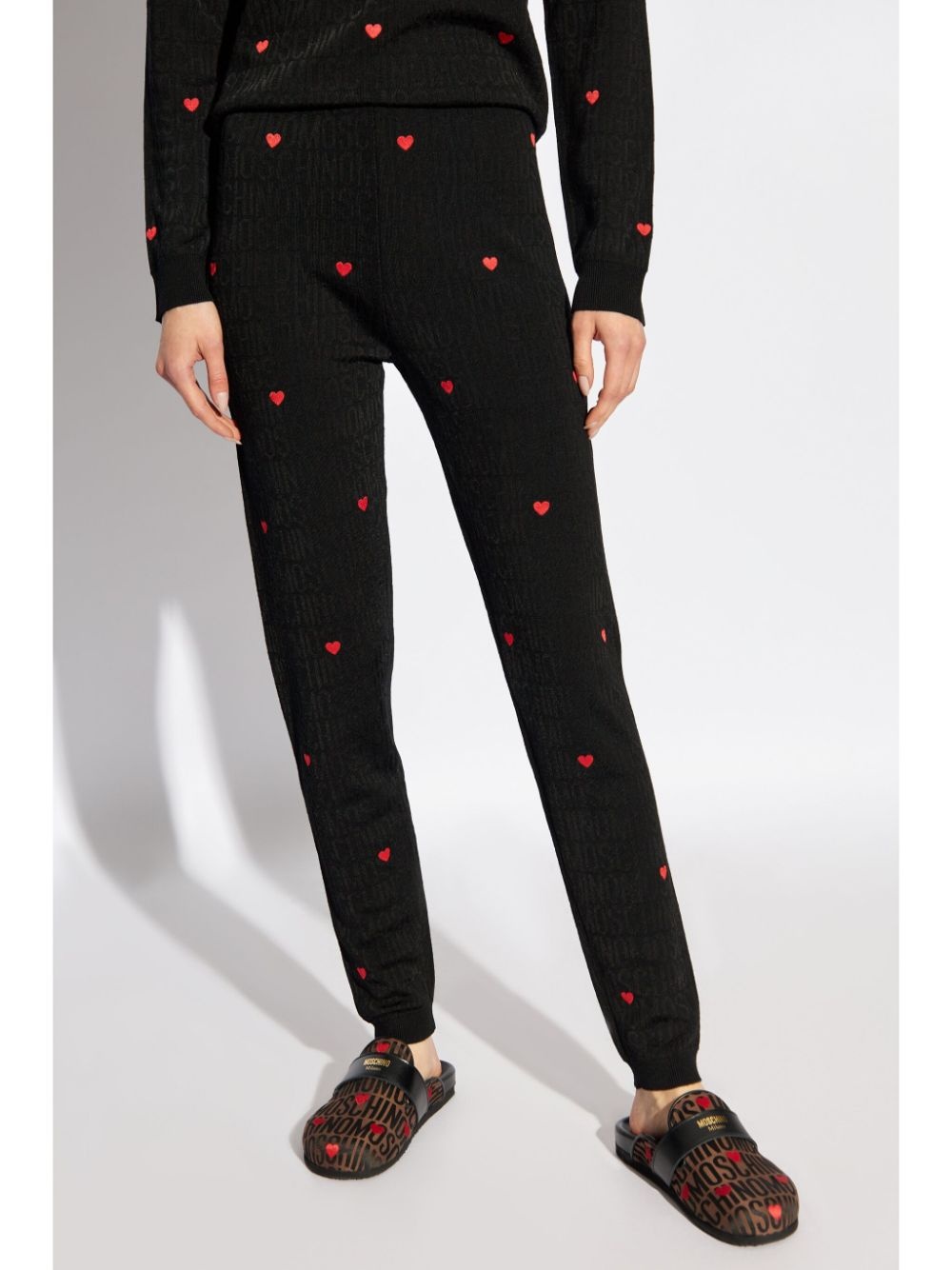 jacquard-logo woll leggings - 3