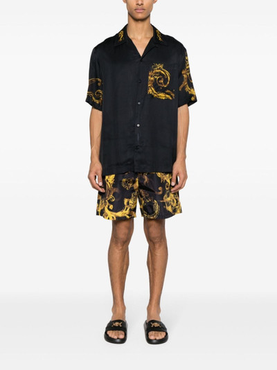 VERSACE JEANS COUTURE Baroccoflage-print elasticated-waistband shorts outlook