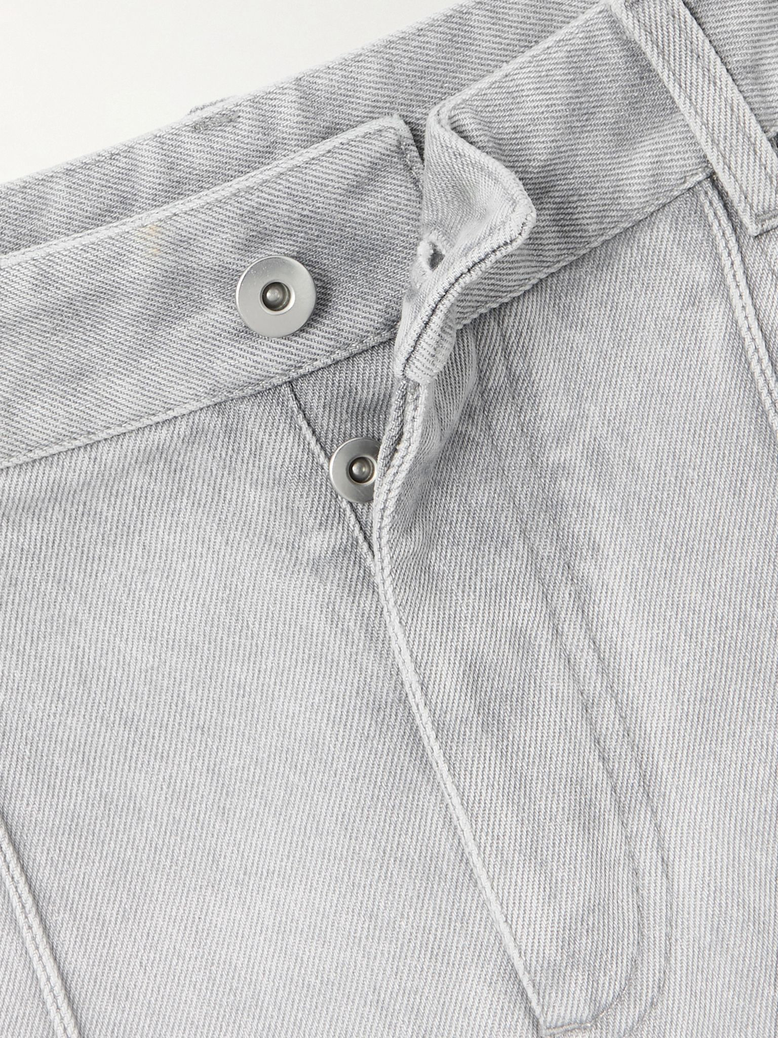Cropped high-rise flared jeans Light gray - 4