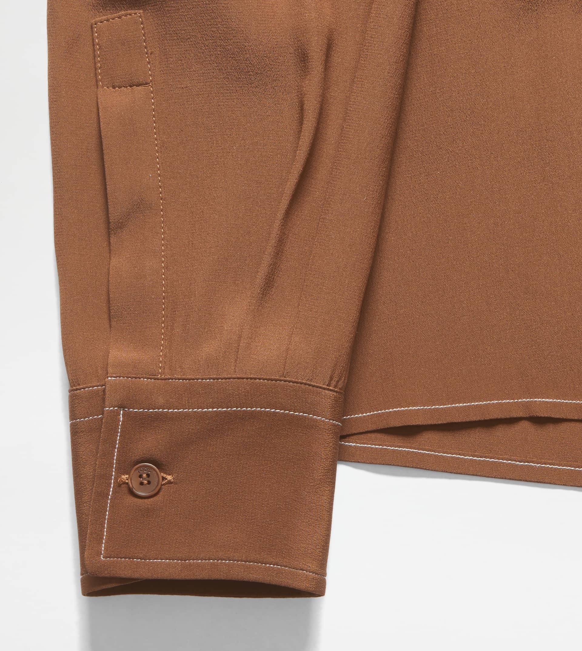 SHIRT IN SILK - BROWN - 3