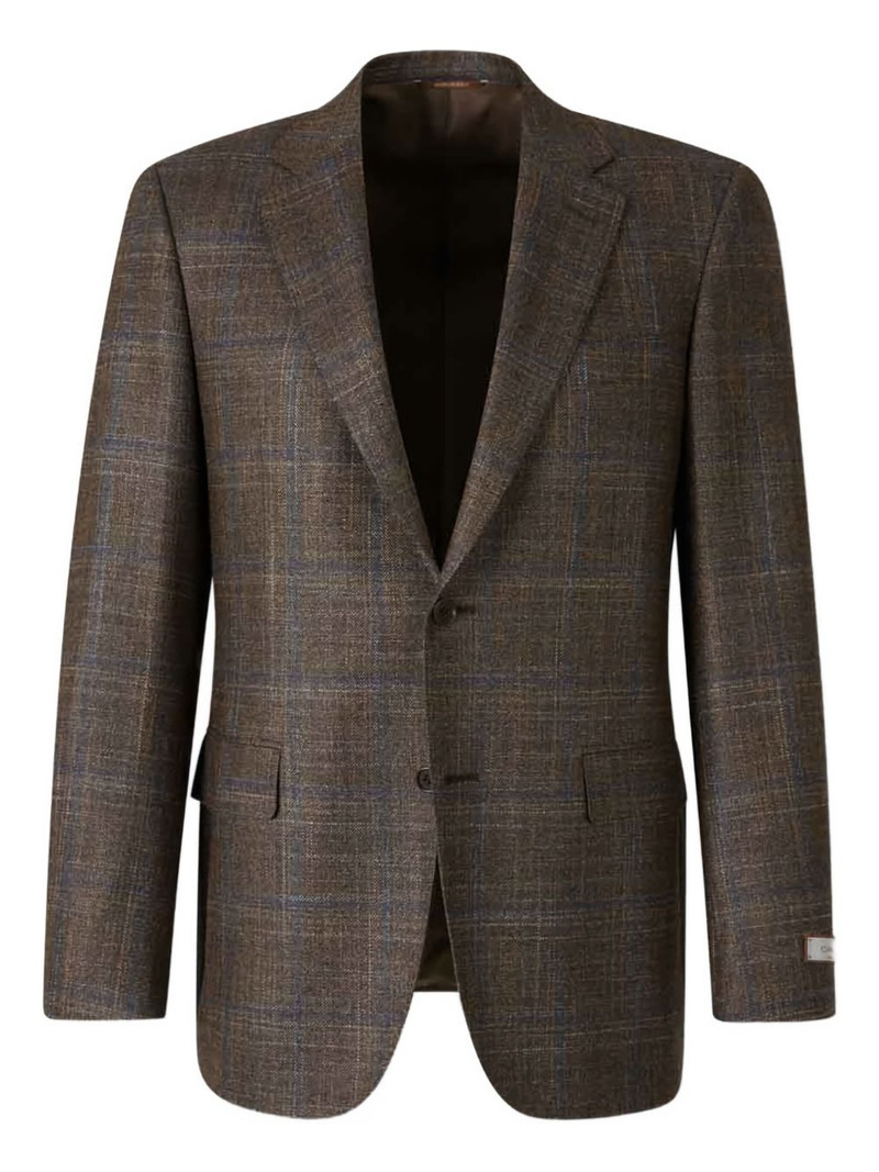 single-breasted checked blazer 1