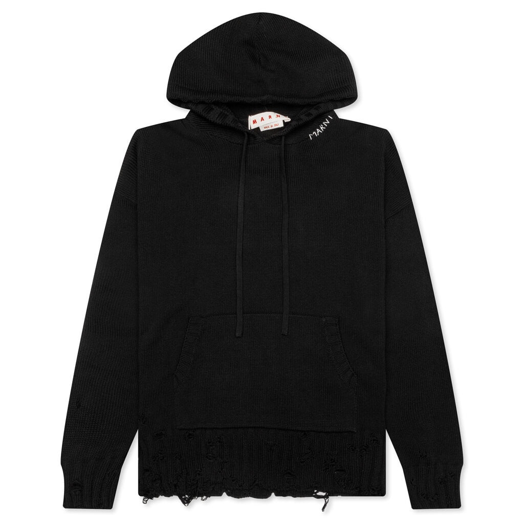 ROUNDNECK SWEATER - BLACK - 1
