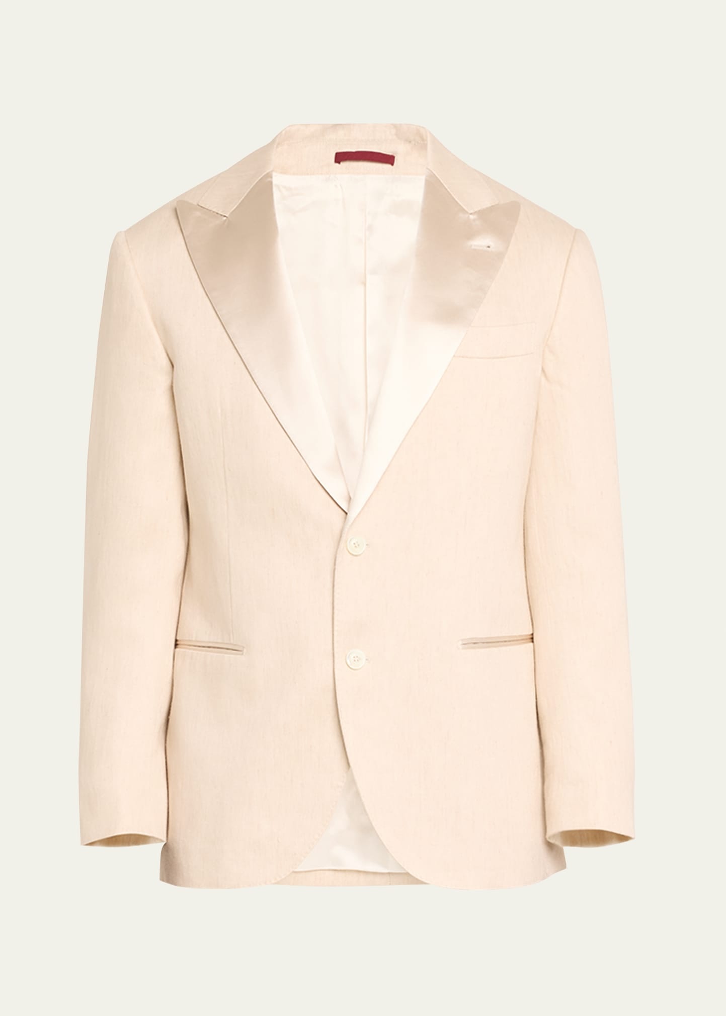 Men's Linen-Blend Peak Tuxedo - 1