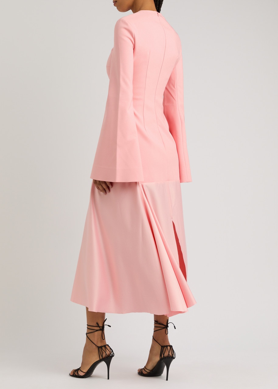 Solace London Gaia Satin and Crepe Midi Dress - 3