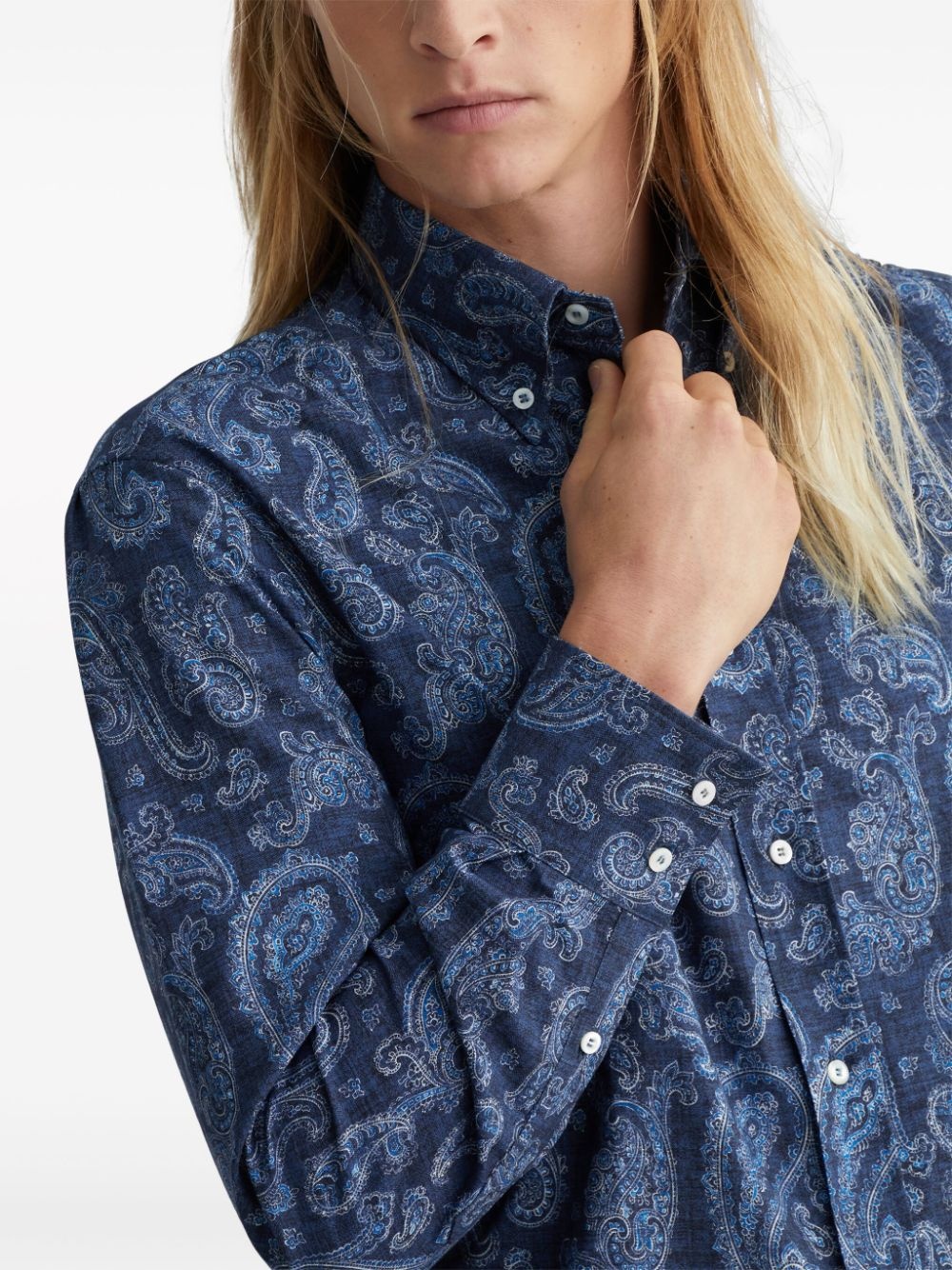 paisley-print cotton shirt - 4