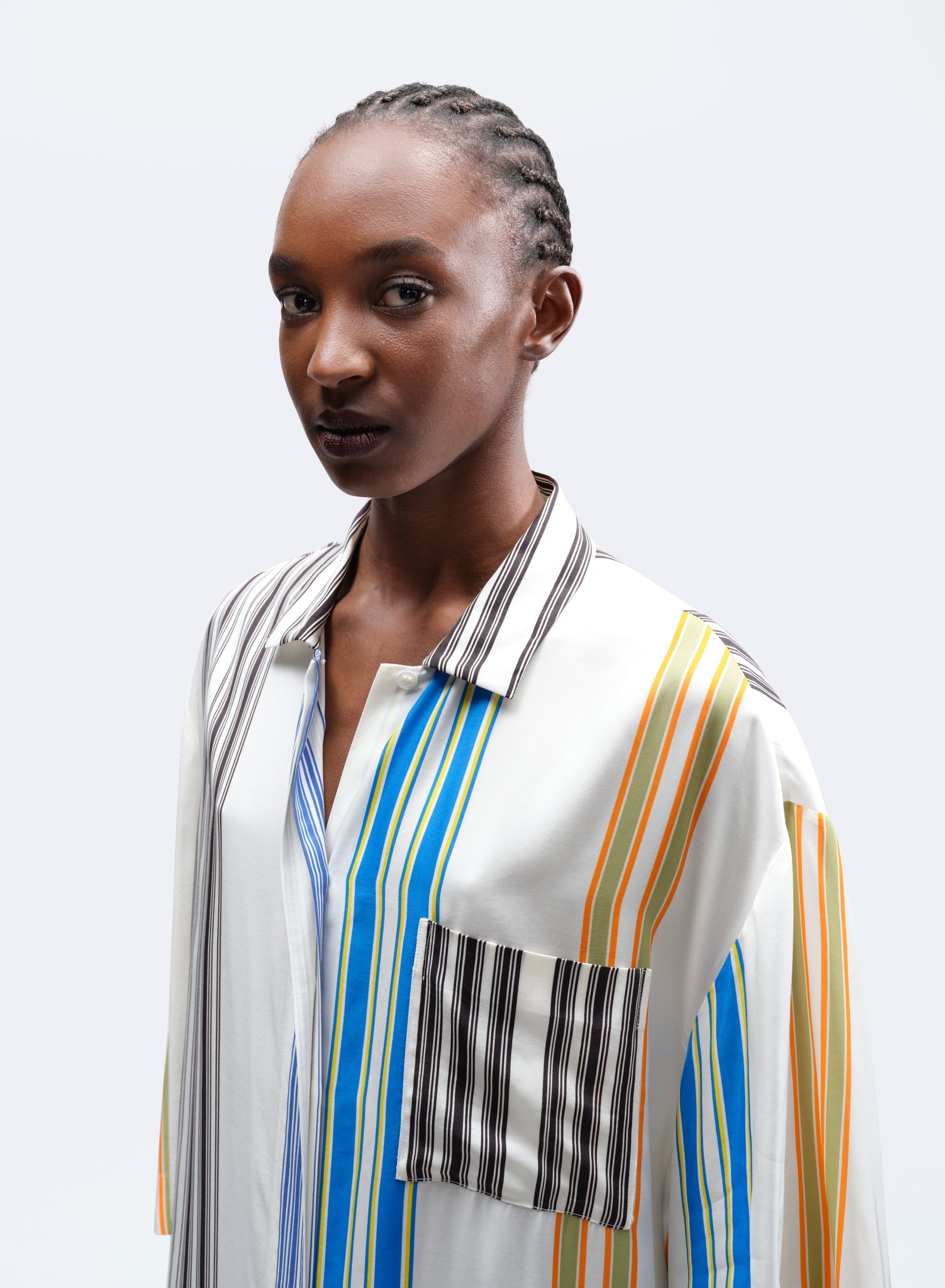 STRIPED SHIRT DRESS - 6