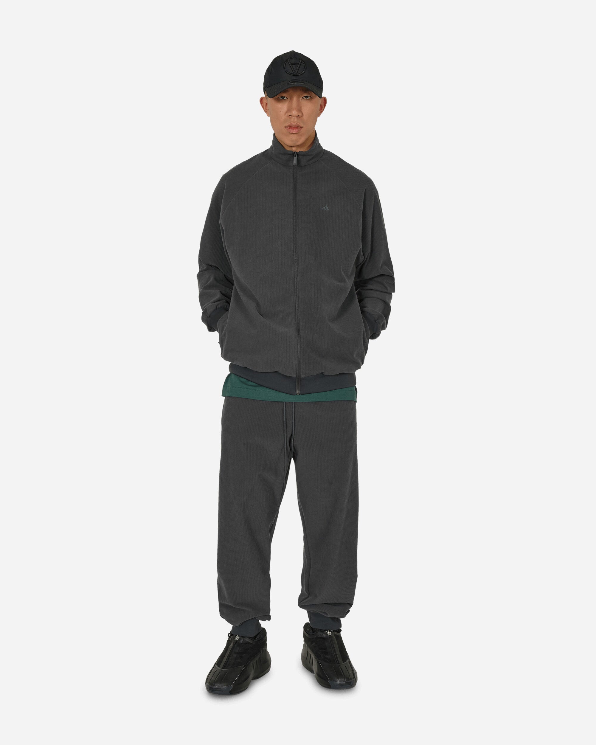 adidas Basketball Brushed Track Top Carbon | slamjam
