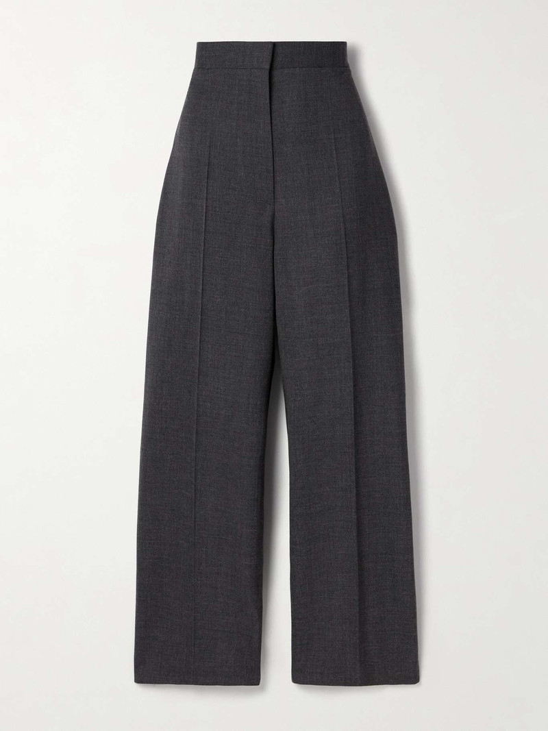 Gordon wool wide-leg pants Charcoal 1