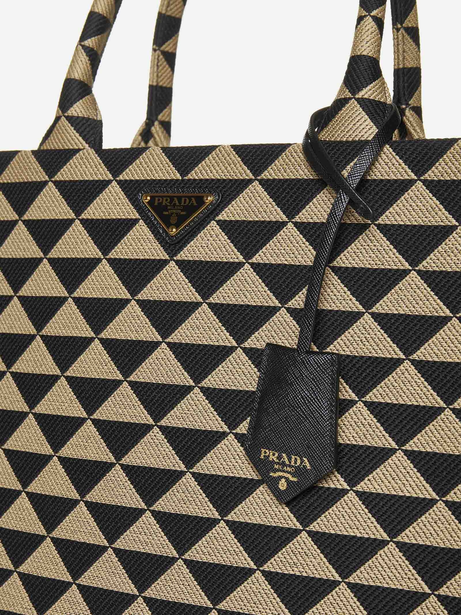 Prada Prada Symbole jacquard large tote bag