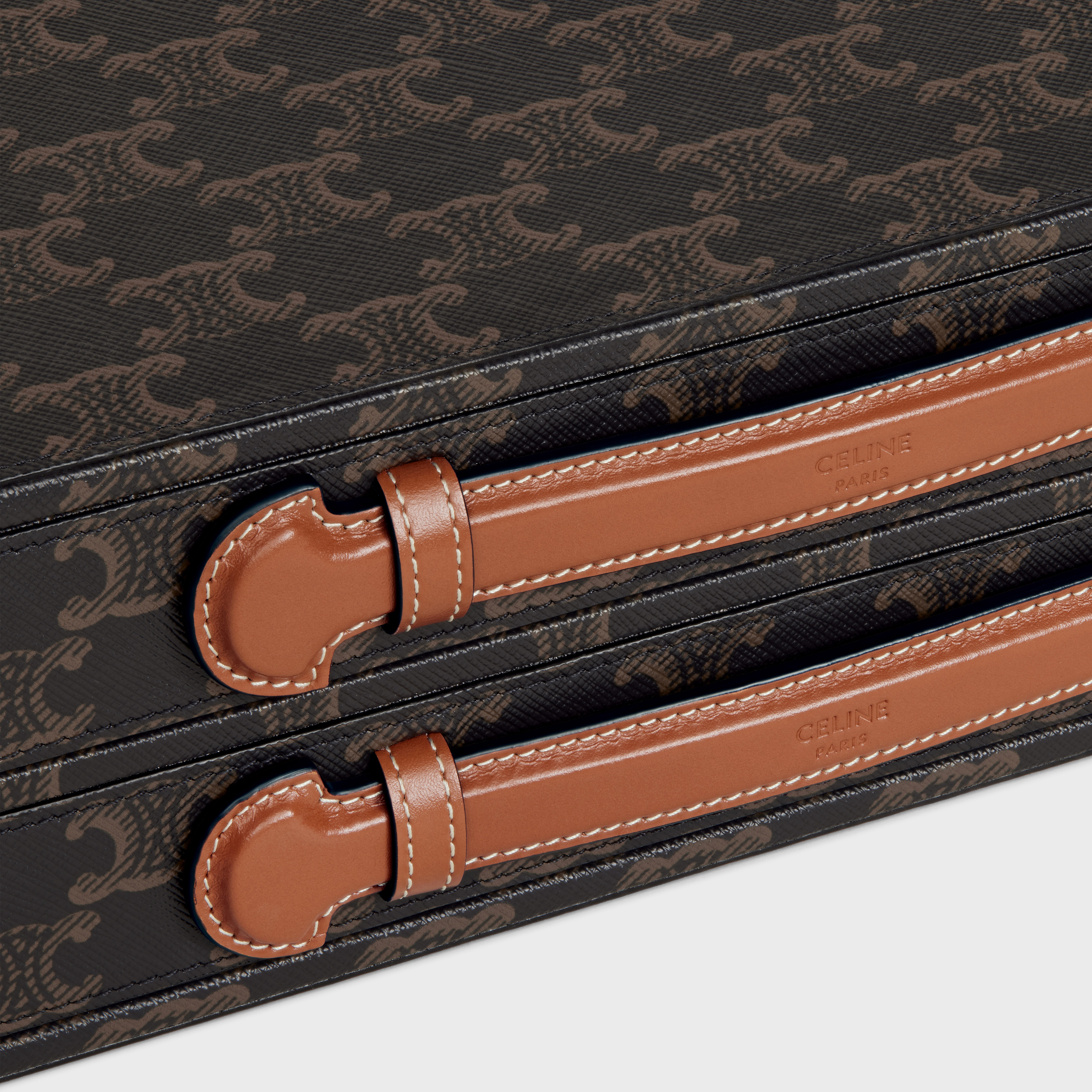 stationery case in triomphe canvas and calfskin - 4