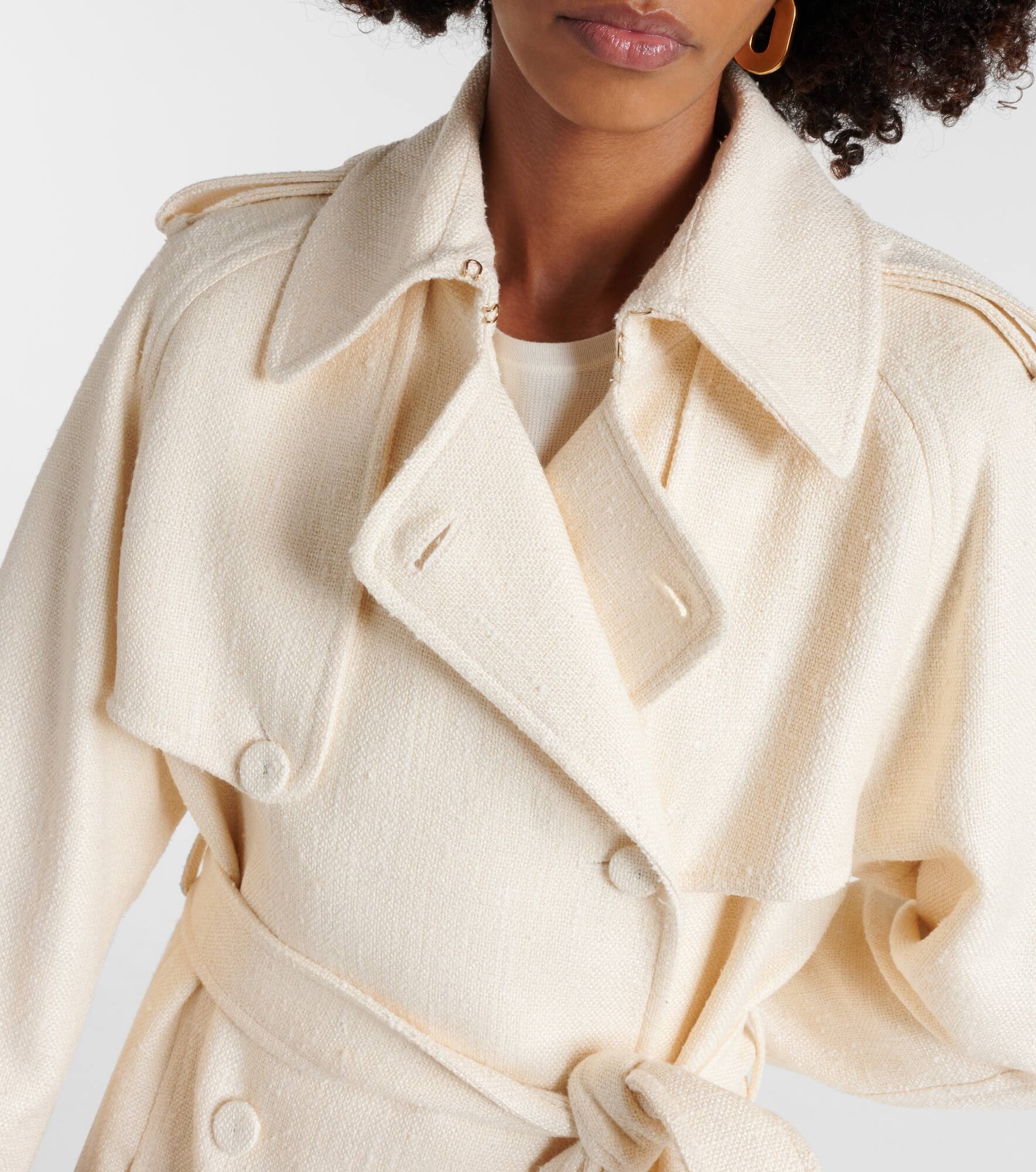 Eithne silk and wool trench coat - 4