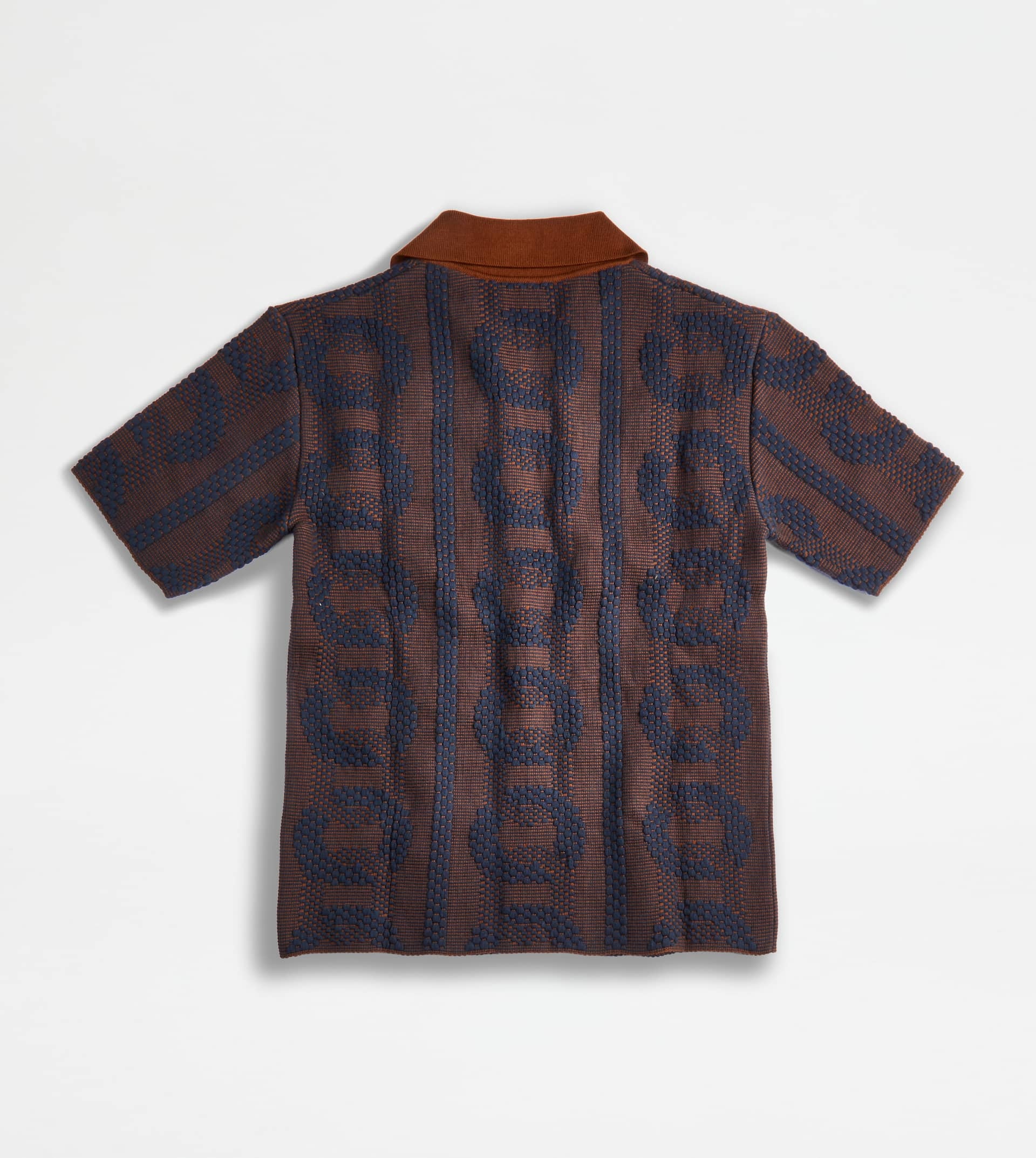 JACQUARD POLO SHIRT - BROWN, BLUE - 4