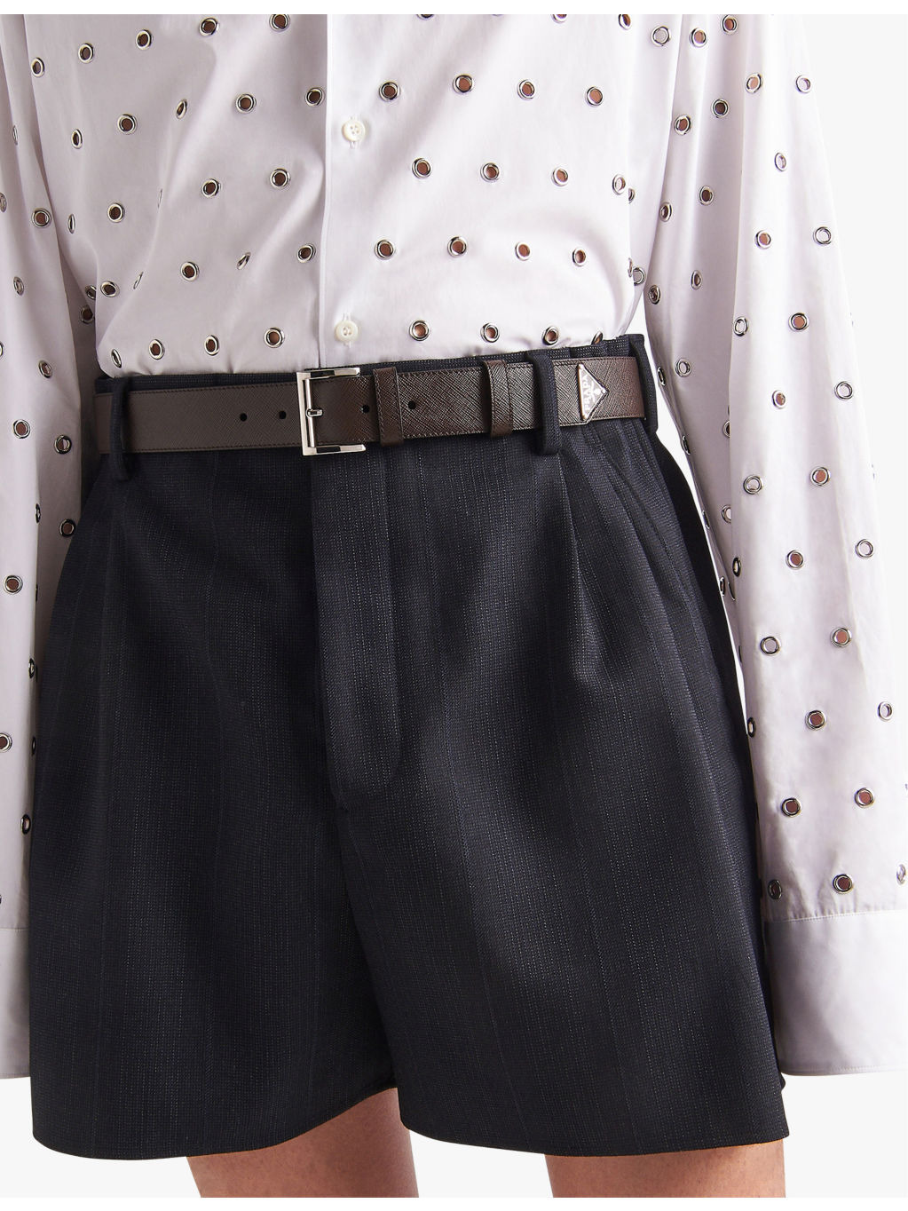 Logo-embellished leather belt - 2