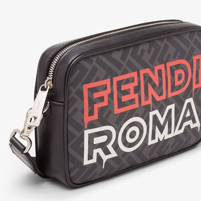 Compact shoulder bag with zipper closure. The cross-body strap is adjustable and detachable. Made of 5