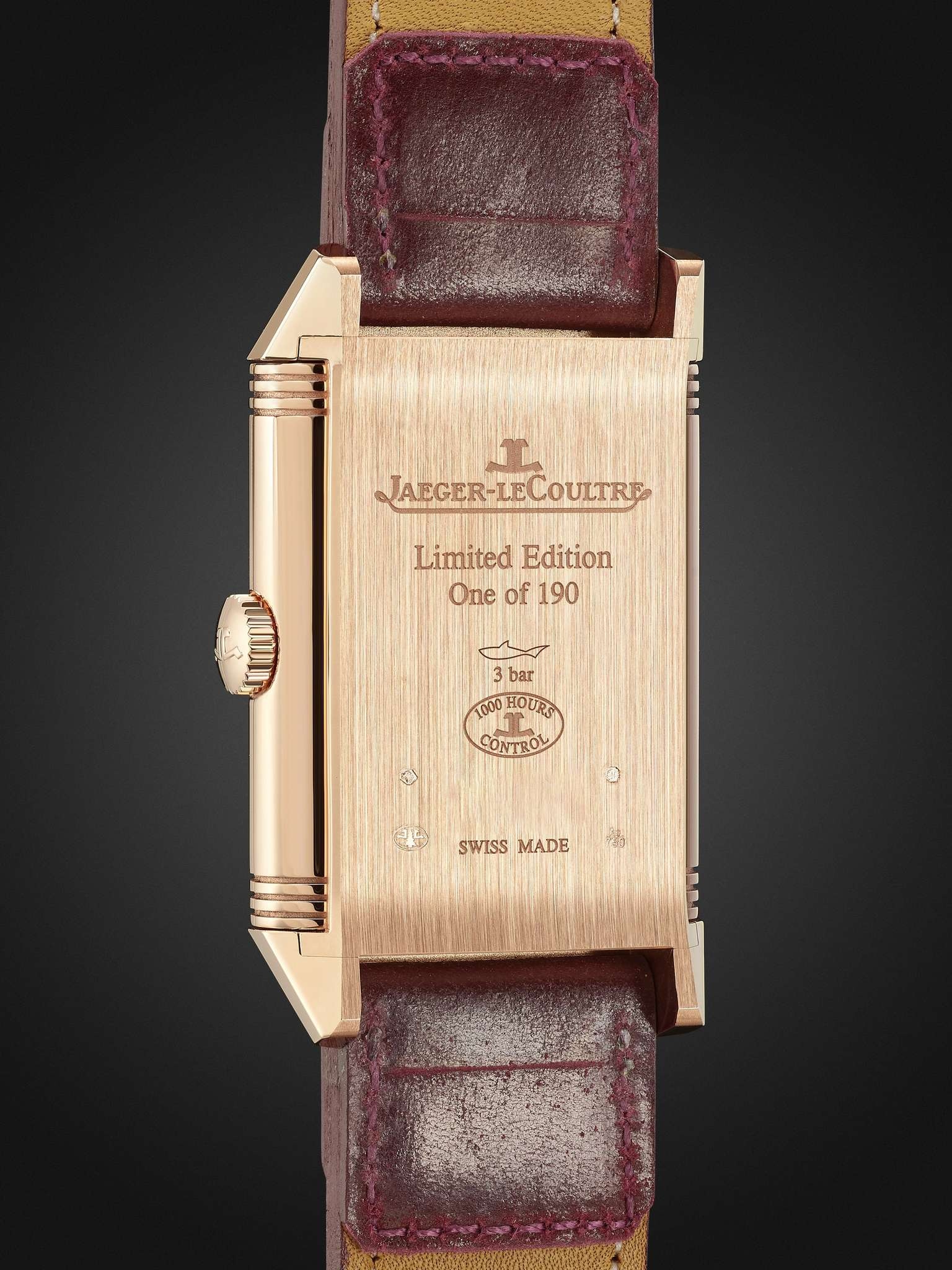 + Casa Fagliano Reverso Tribute DuoFace Limited Edition Hand-Wound 28.3mm 18-Karat Rose Gold and Lea - 4