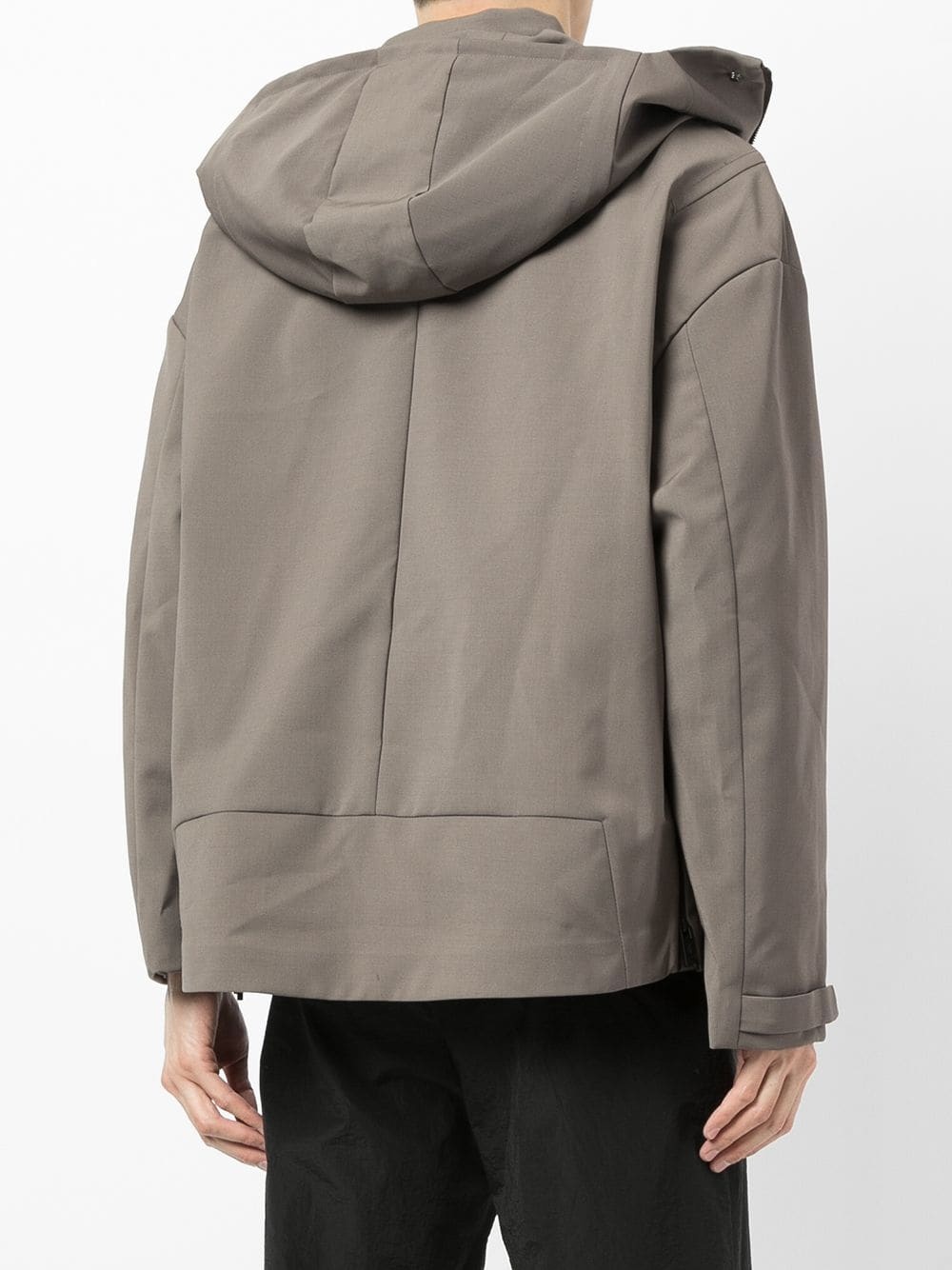 panelled hooded coat - 4
