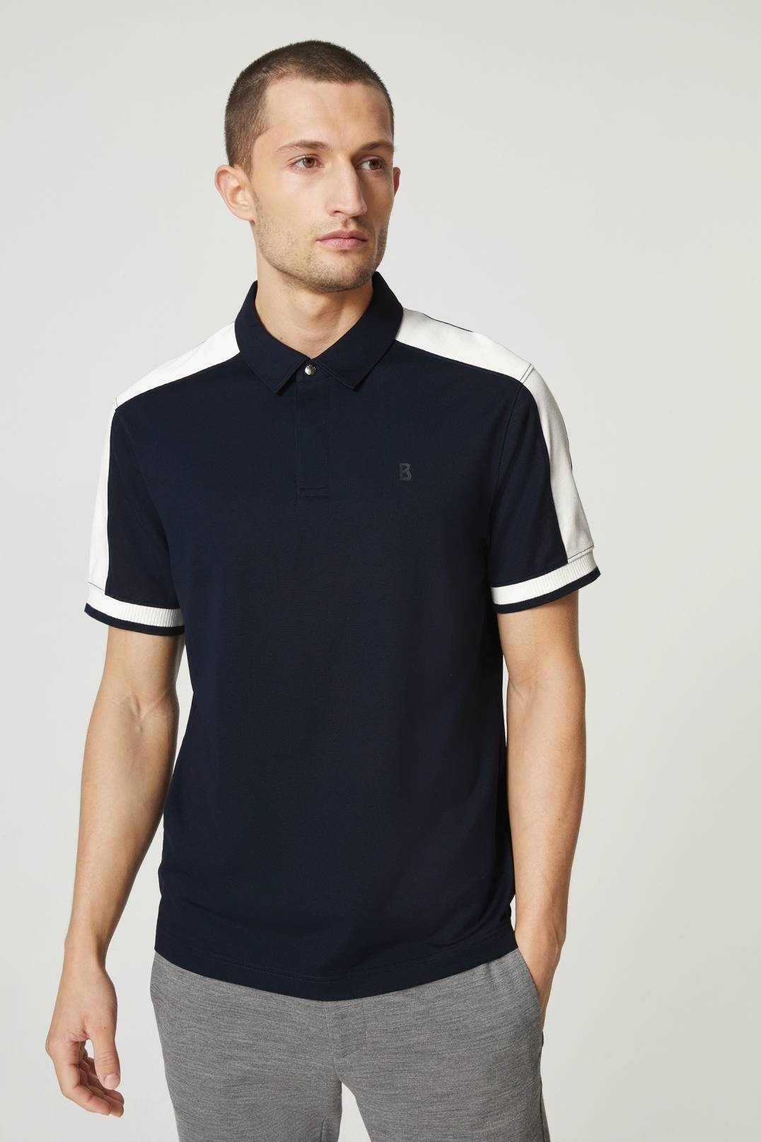LAGOS POLO SHIRT IN NAVY BLUE/OFF-WHITE - 2