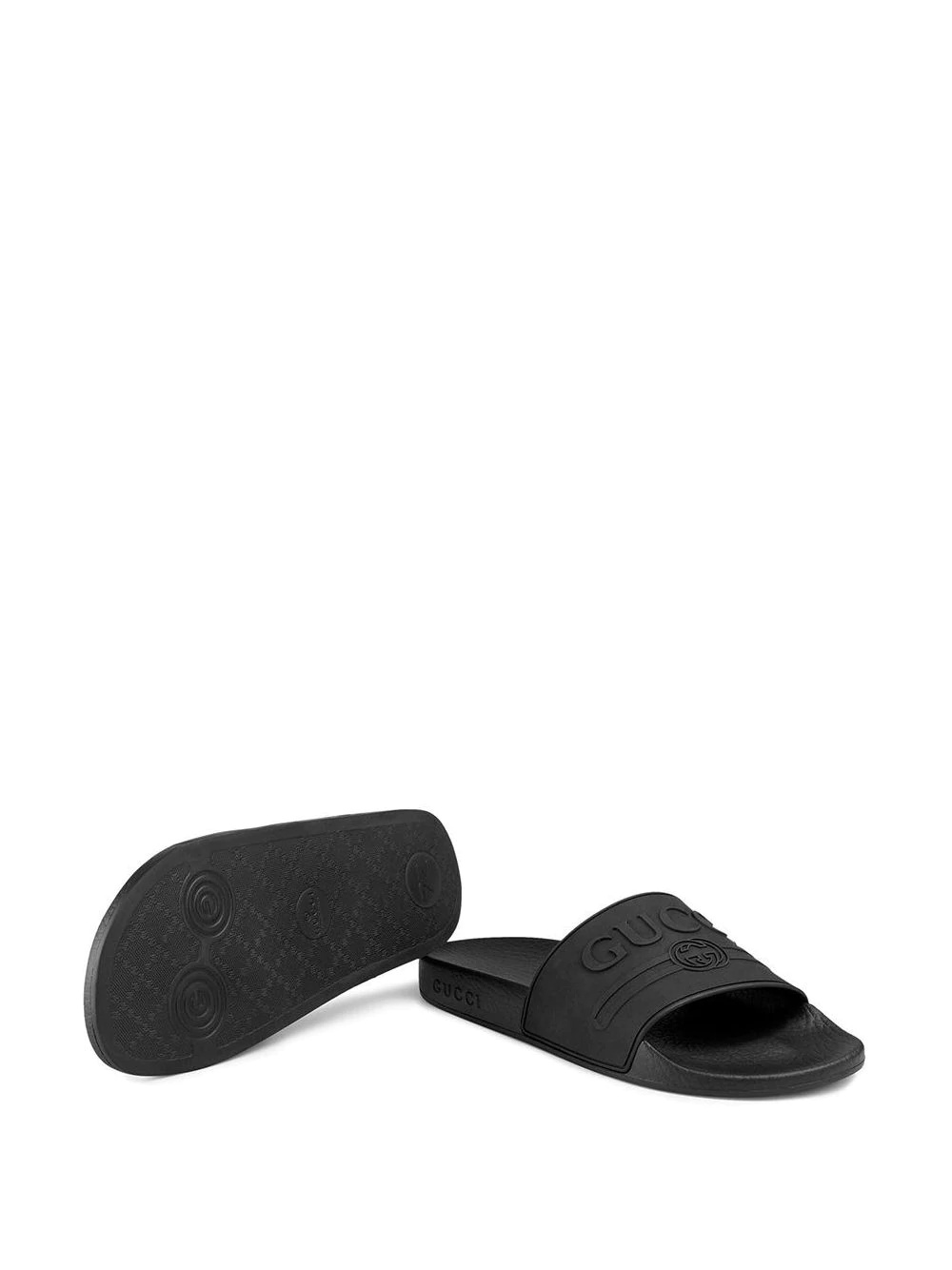 Gucci logo rubber slide sandals - 3