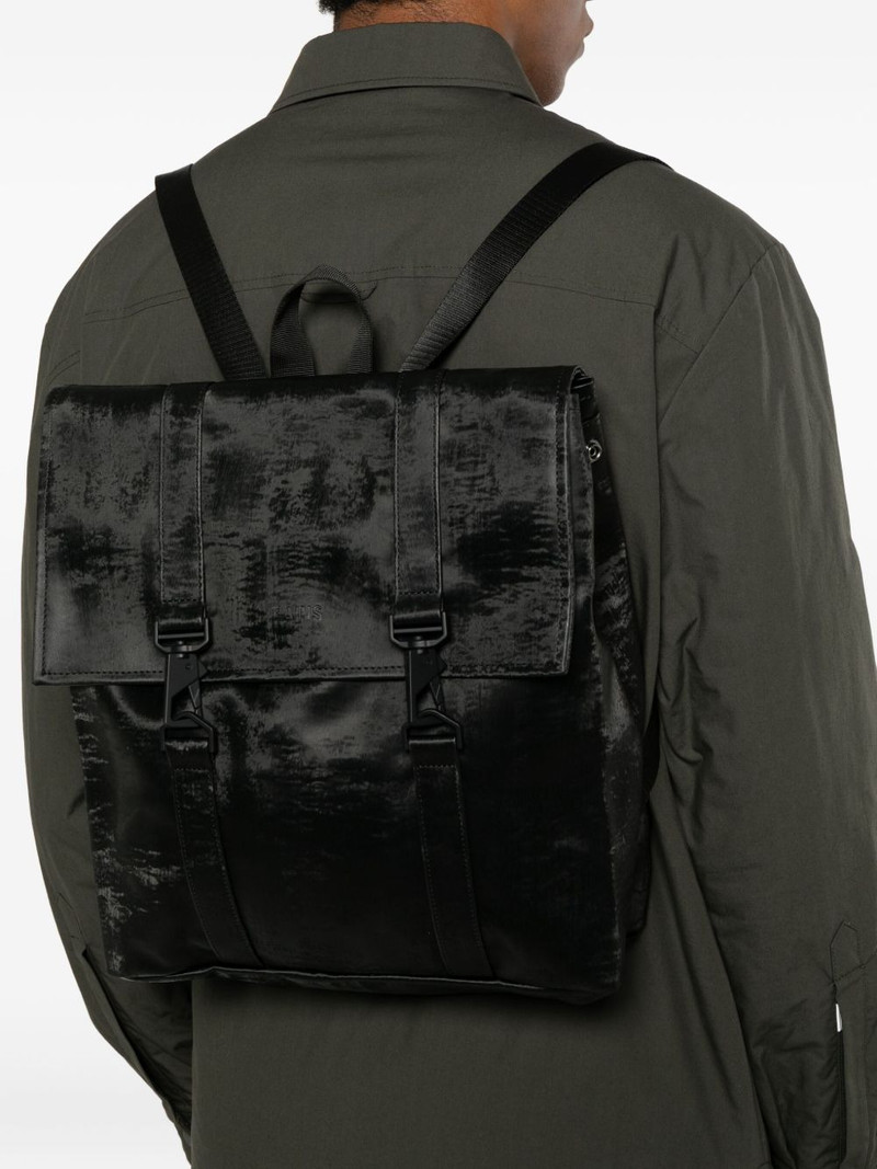 RAINS MSN debossed-logo mini backpack outlook