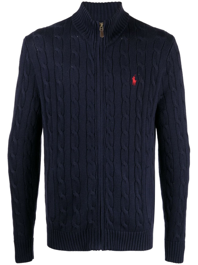cable-knit cotton cardigan 1