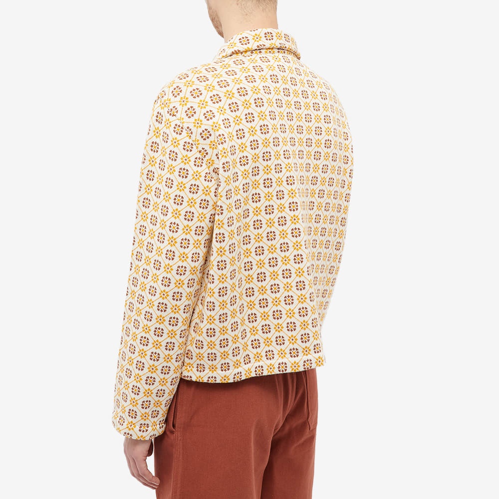 BODE Floral Jacquard Quarter Zip Pullover - 3
