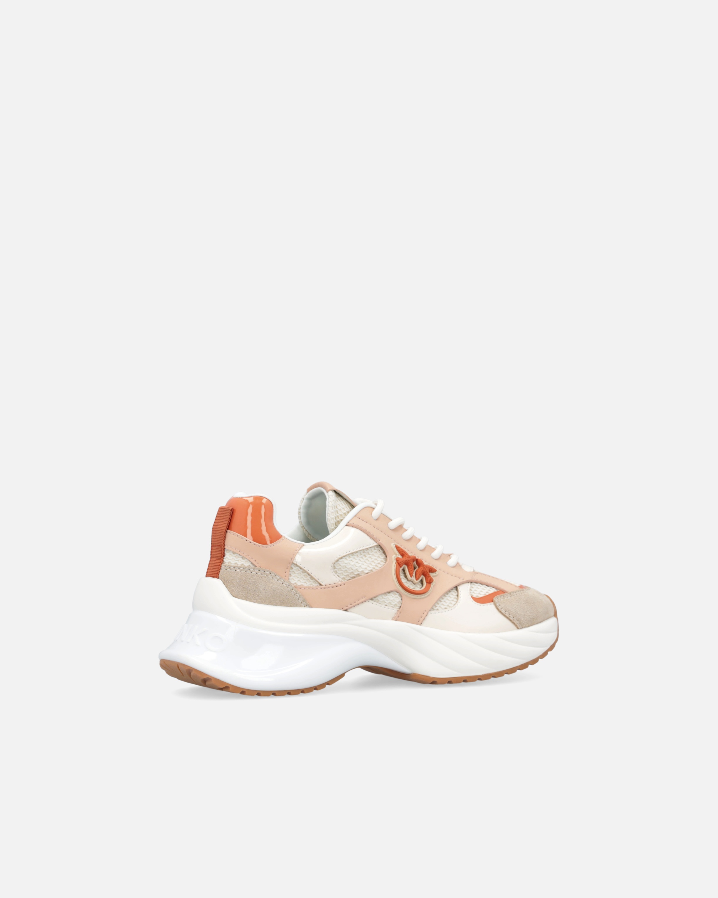 NEUTRAL-COLOURED ARIEL SNEAKERS WITH PATENT DETAILS - 3