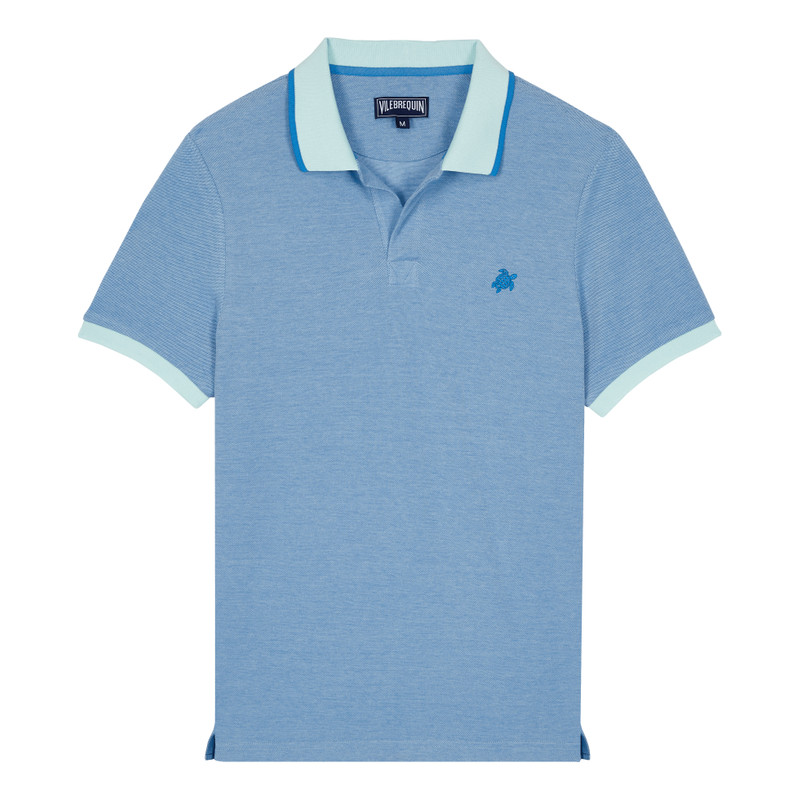 Men Cotton Pique Polo Shirt Solid 1