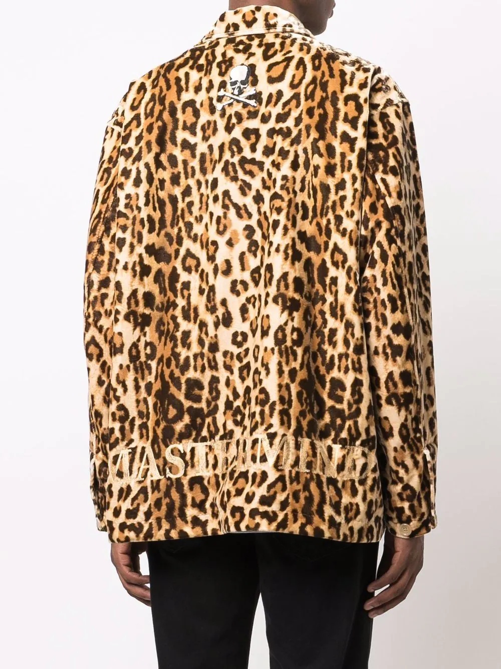 leopard-print notched-lapels shirt jacket - 4