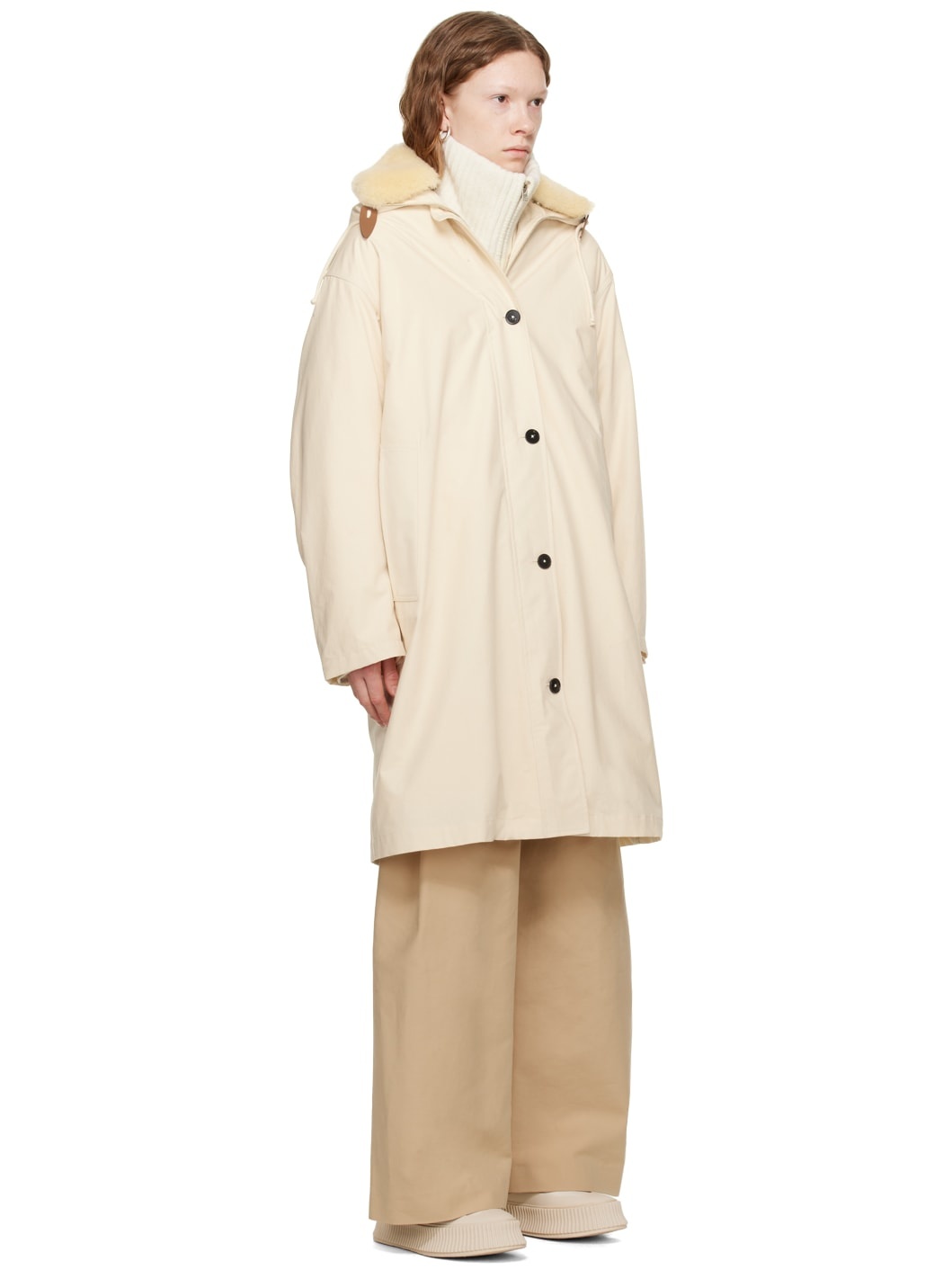 Beige Hooded Parka - 2