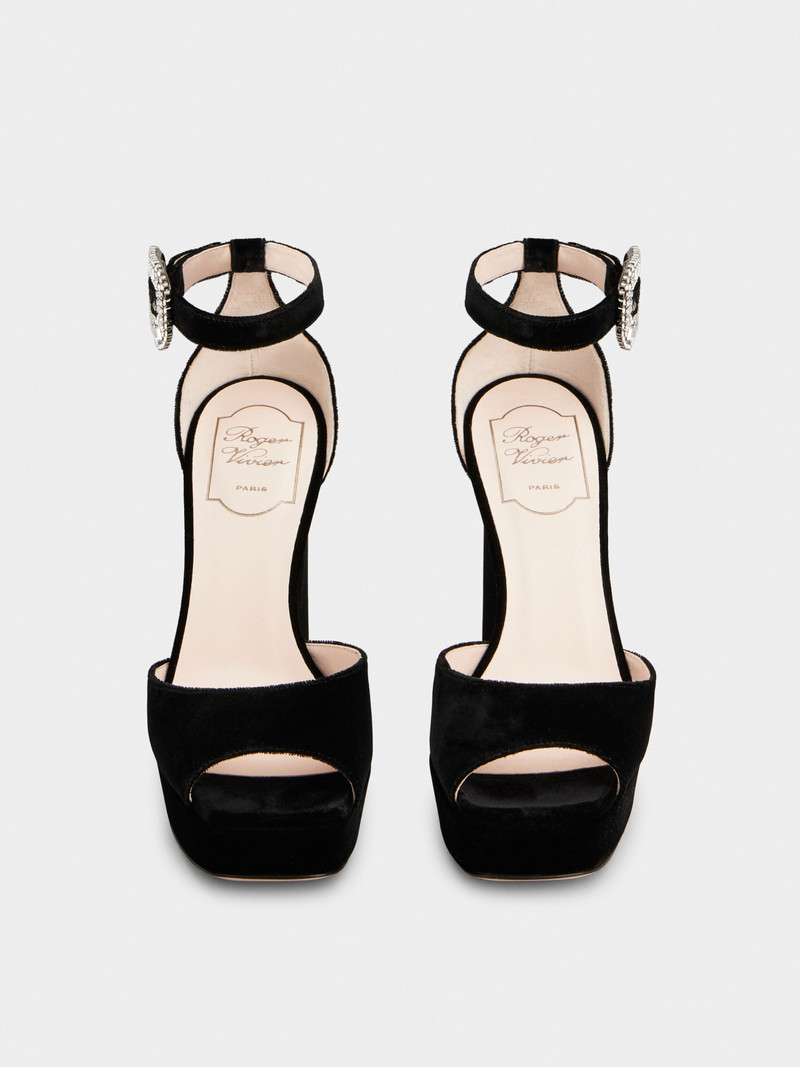 Platform Sandals in velvet 7