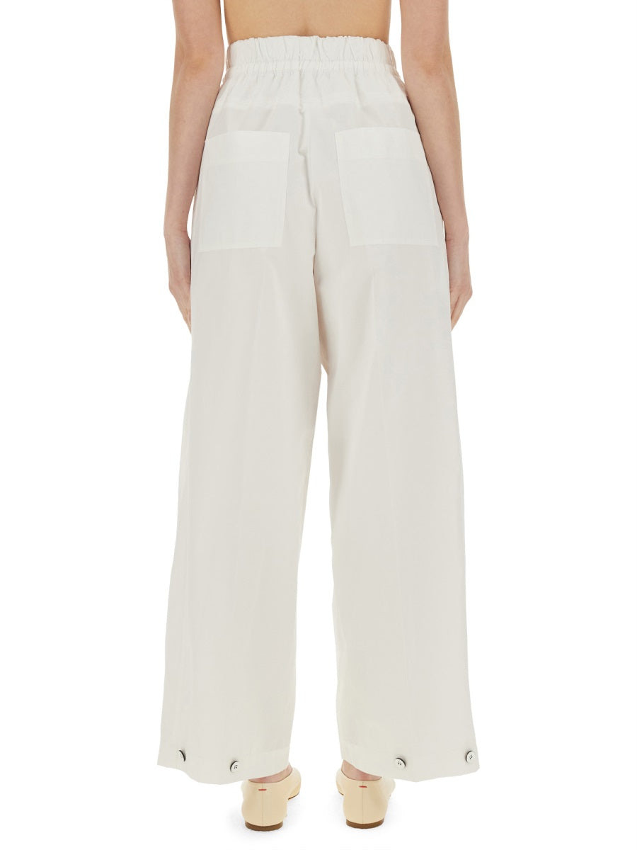 Jil Sander Women Wide Pants In Cotton Gabardine - 3