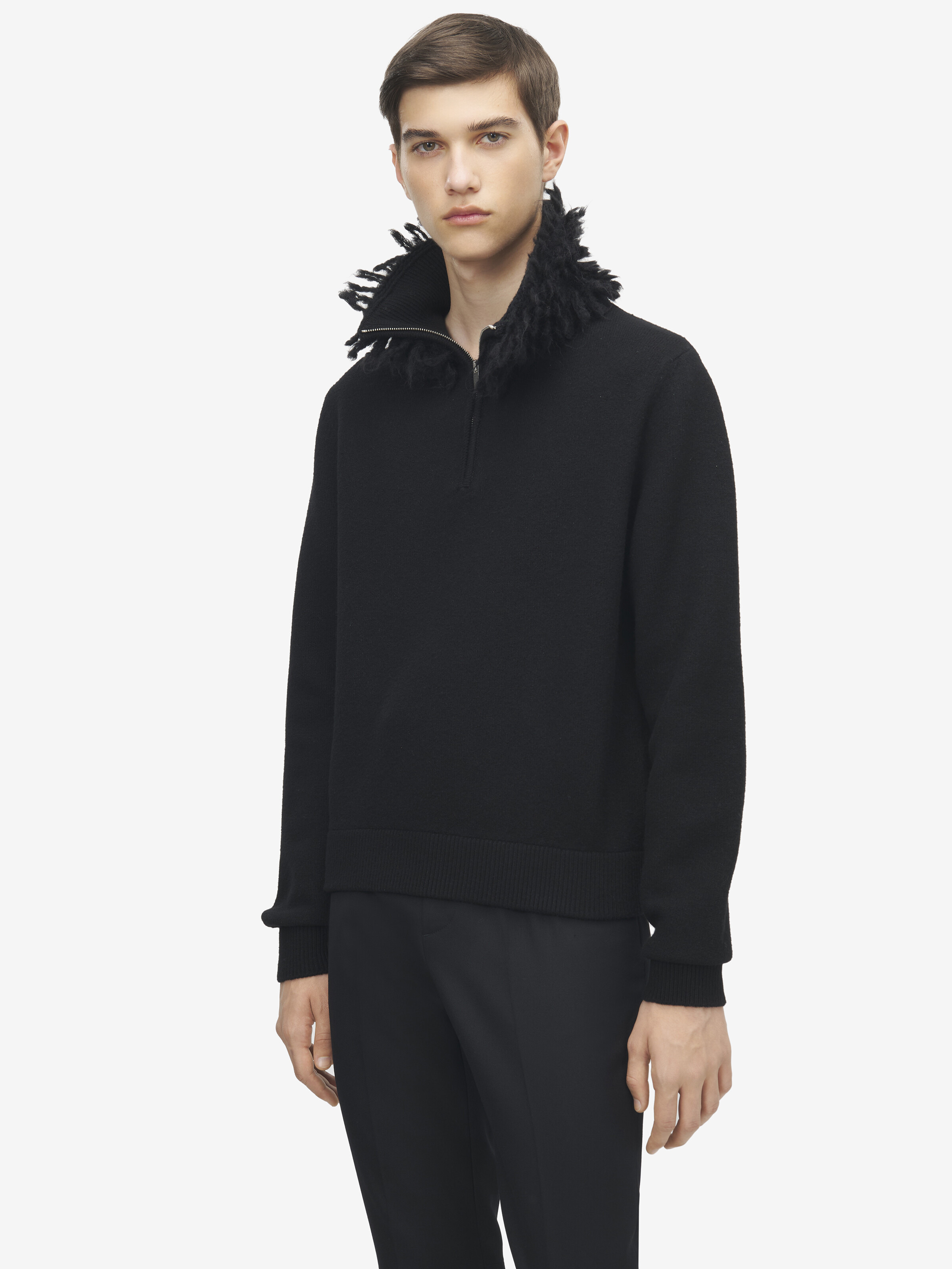 Fringed Collar Jumper - 2