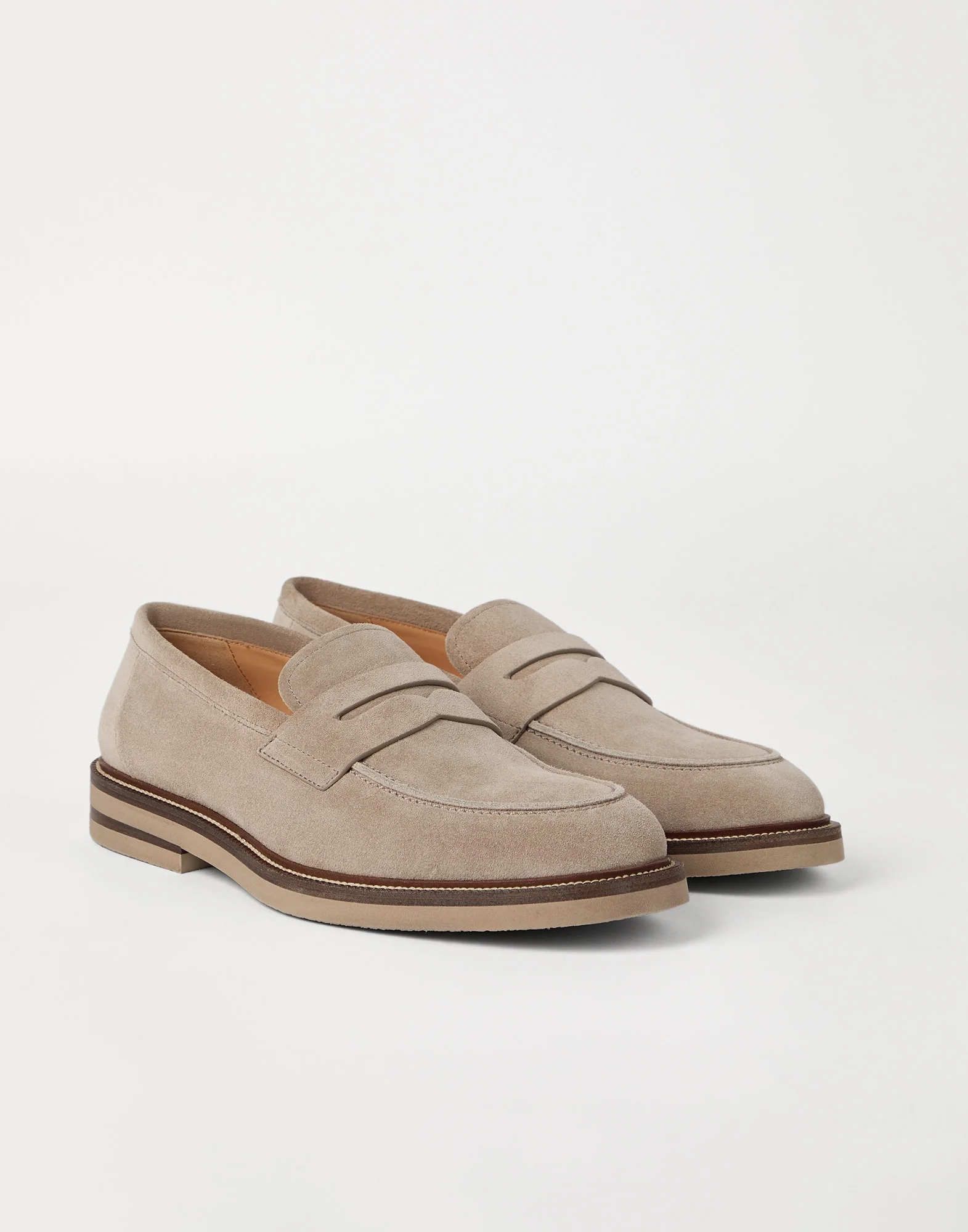 Suede penny loafers - 1