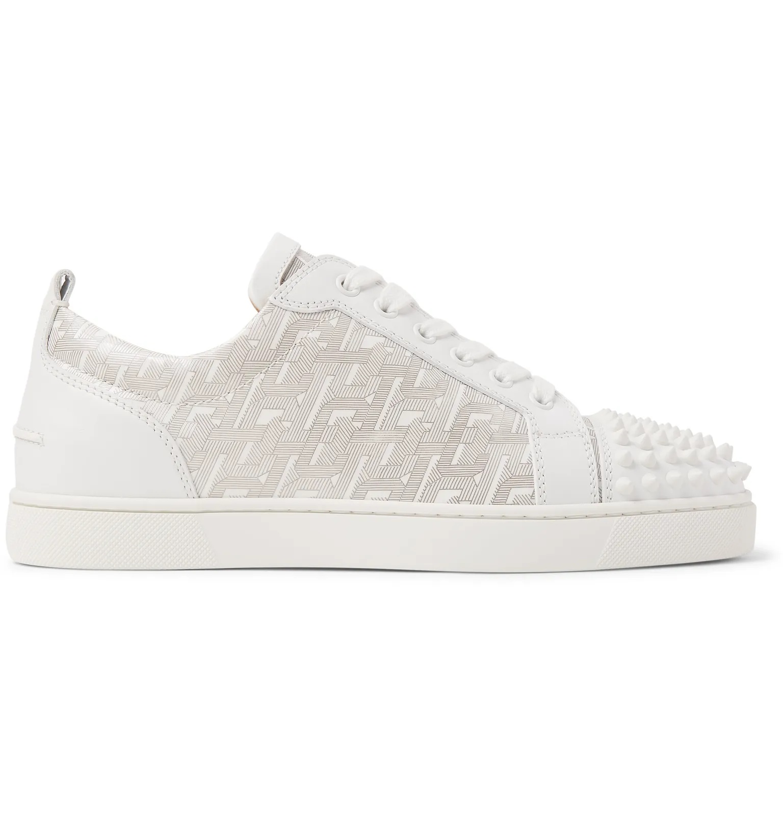 Louis Junior Spikes Printed Leather Sneakers - 1