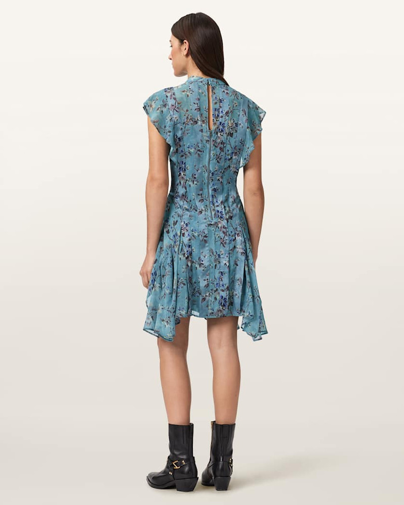 FLEUR PRINTED ASYMMETRIC MINI DRESS 6