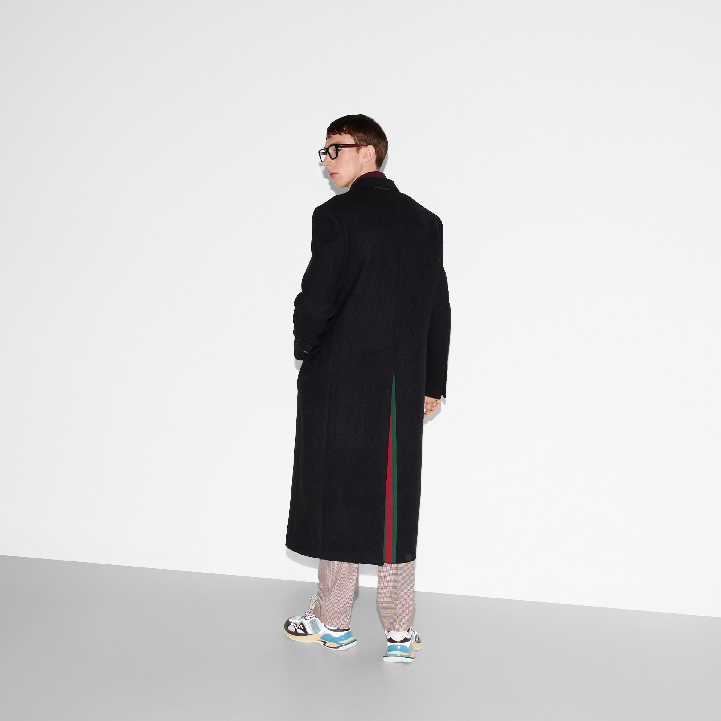Batavia wool coat with Web - 6