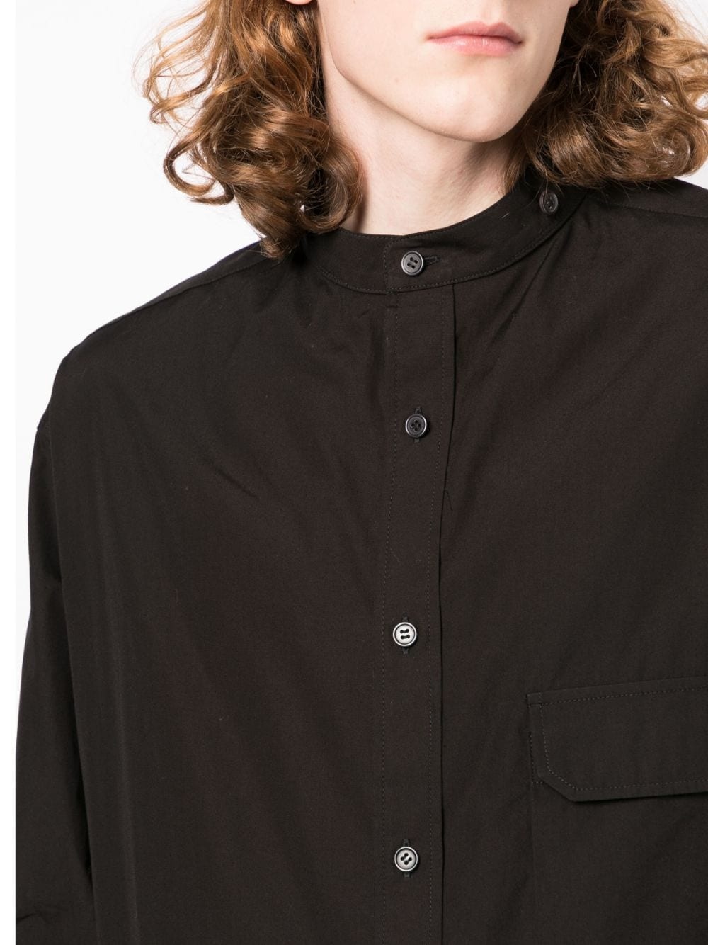 removable-collar cotton shirt - 6