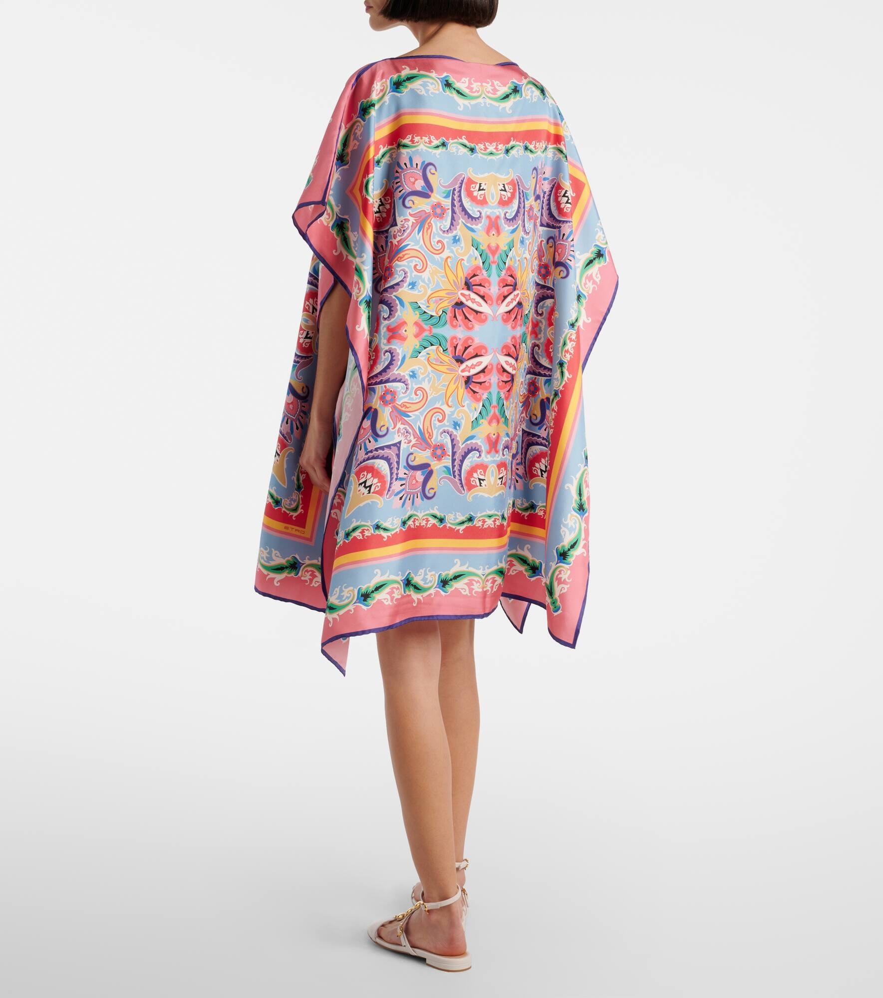 Printed silk foulard top - 3