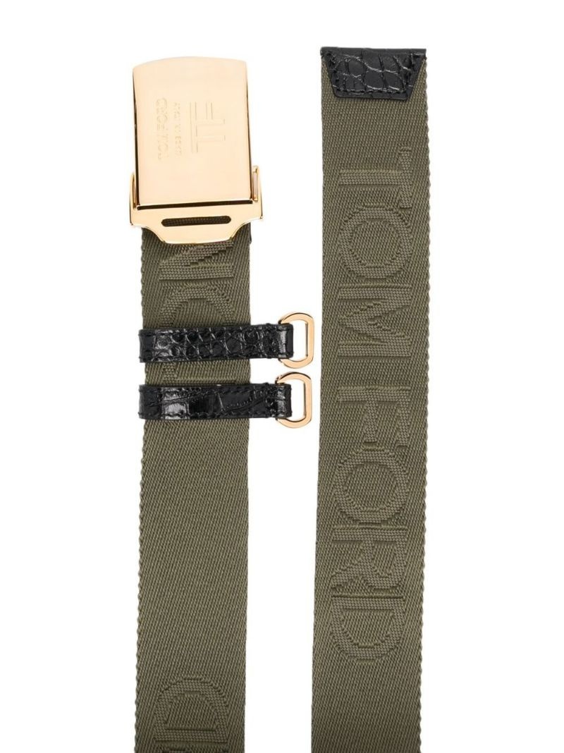 debossed-logo buckle belt - 2