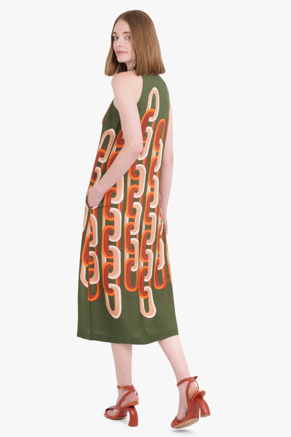 RACER S/LESS PRINT MIDI DRESS | PROMETHEUS PLACÉE - 3
