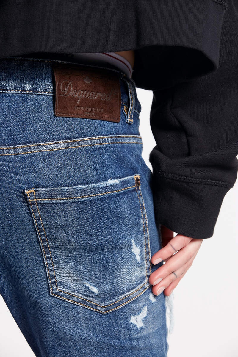 S.S. MEDIUM RIPPED WASH COOL GIRL CROPPED JEANS - 4