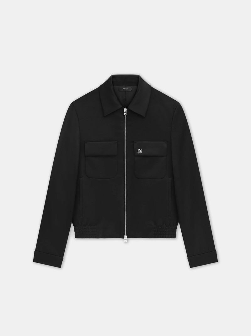 DOUBLE POCKET ZIP BLOUSON-BLACK 1