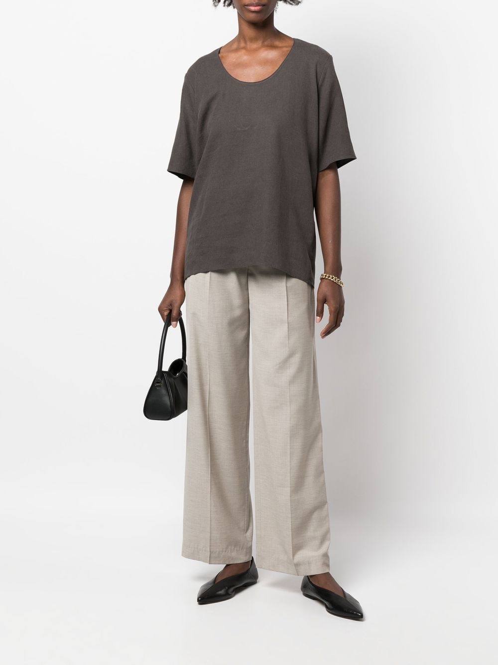 high-waisted pleated trousers - 2