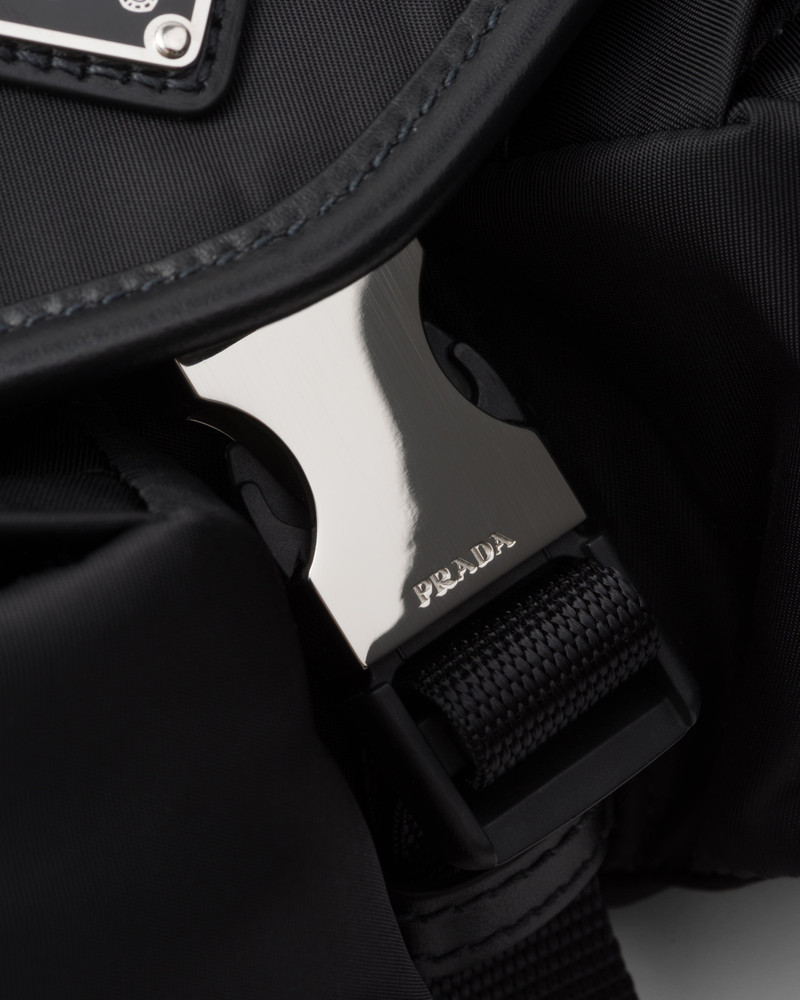 Re-Nylon and leather shoulder bag 6