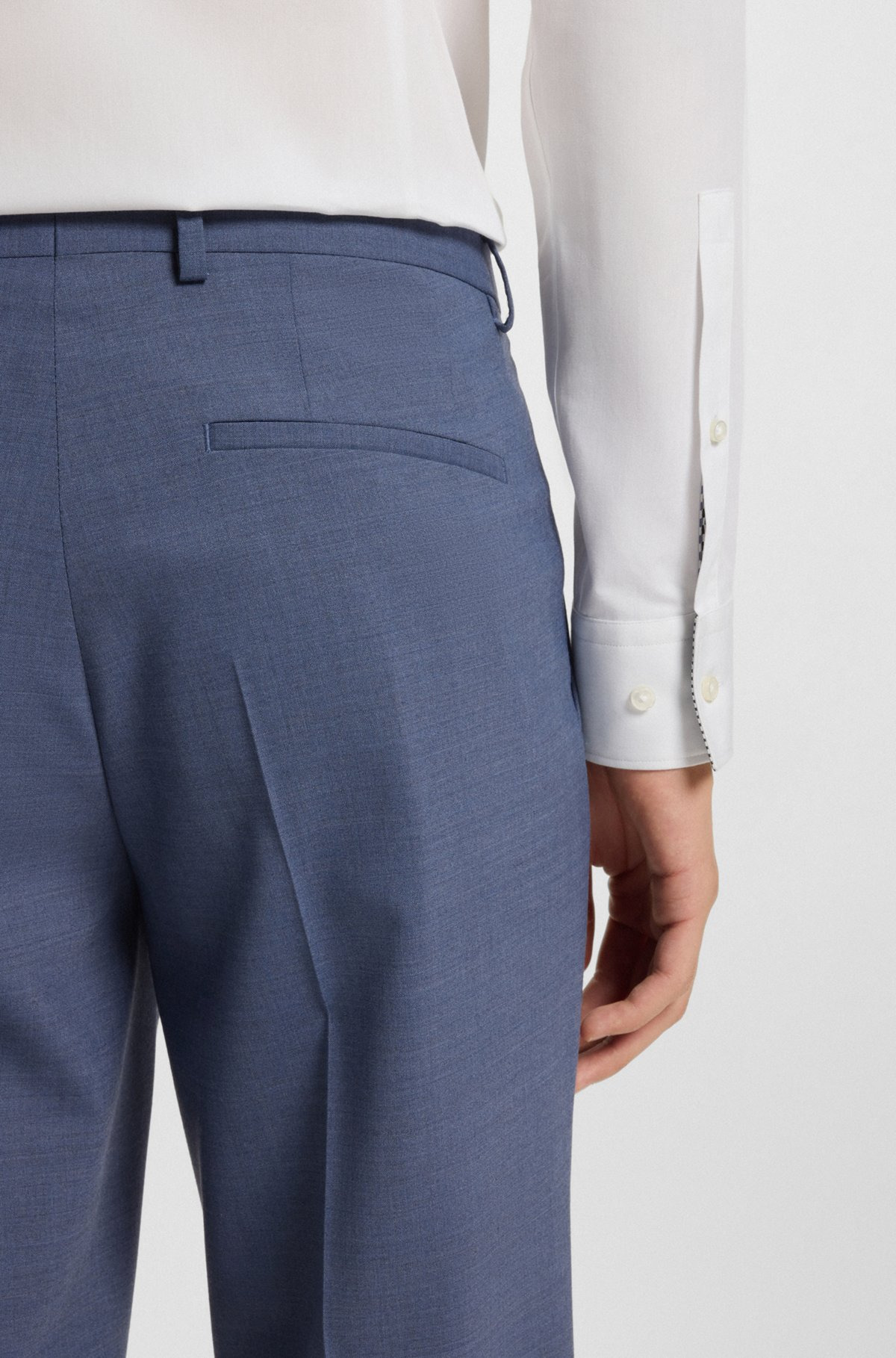 EXTRA-SLIM-FIT TROUSERS IN PERFORMANCE-STRETCH DOBBY - 5