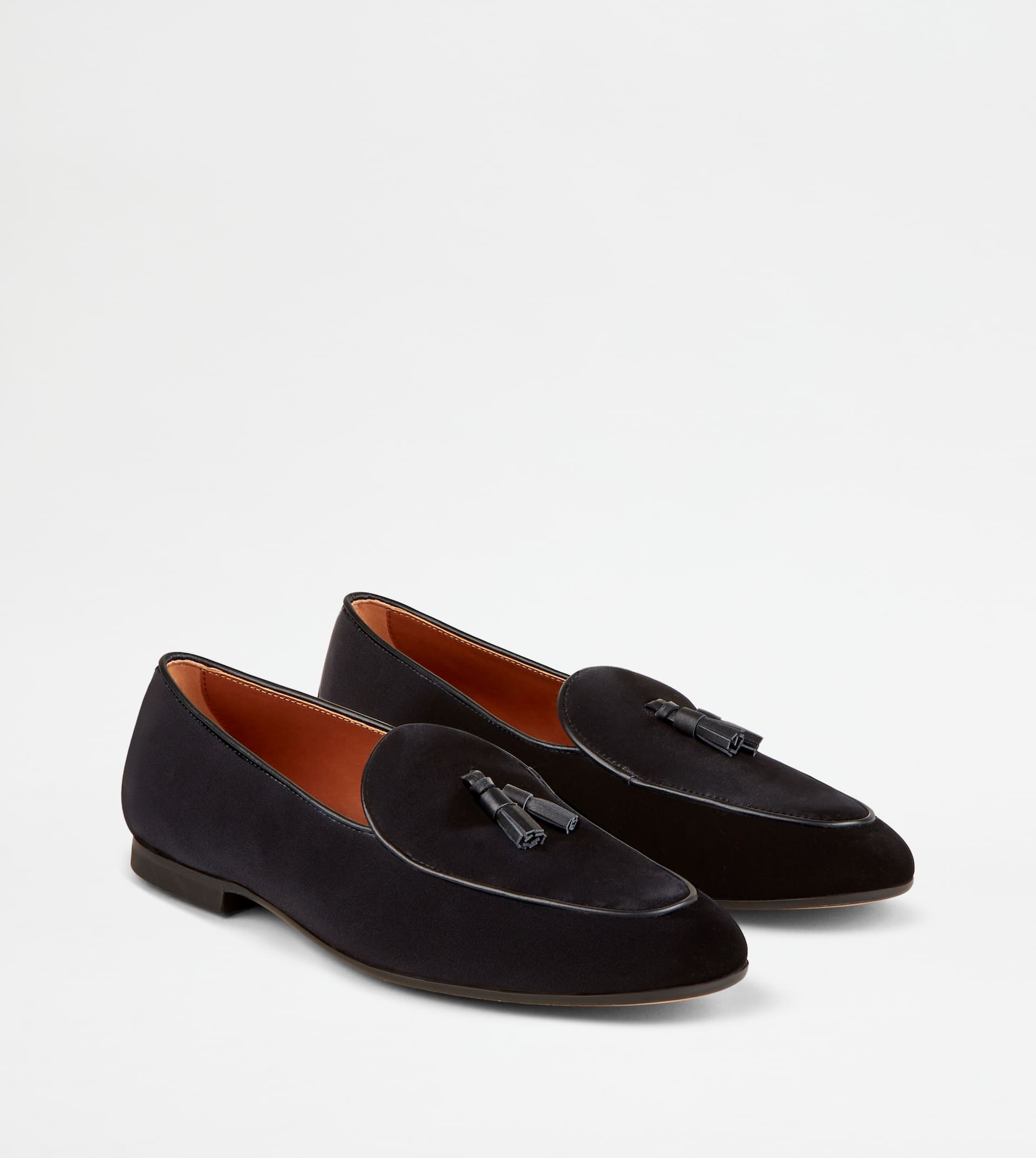 LOAFERS WITH TASSELS IN VELVET - BLACK - 2